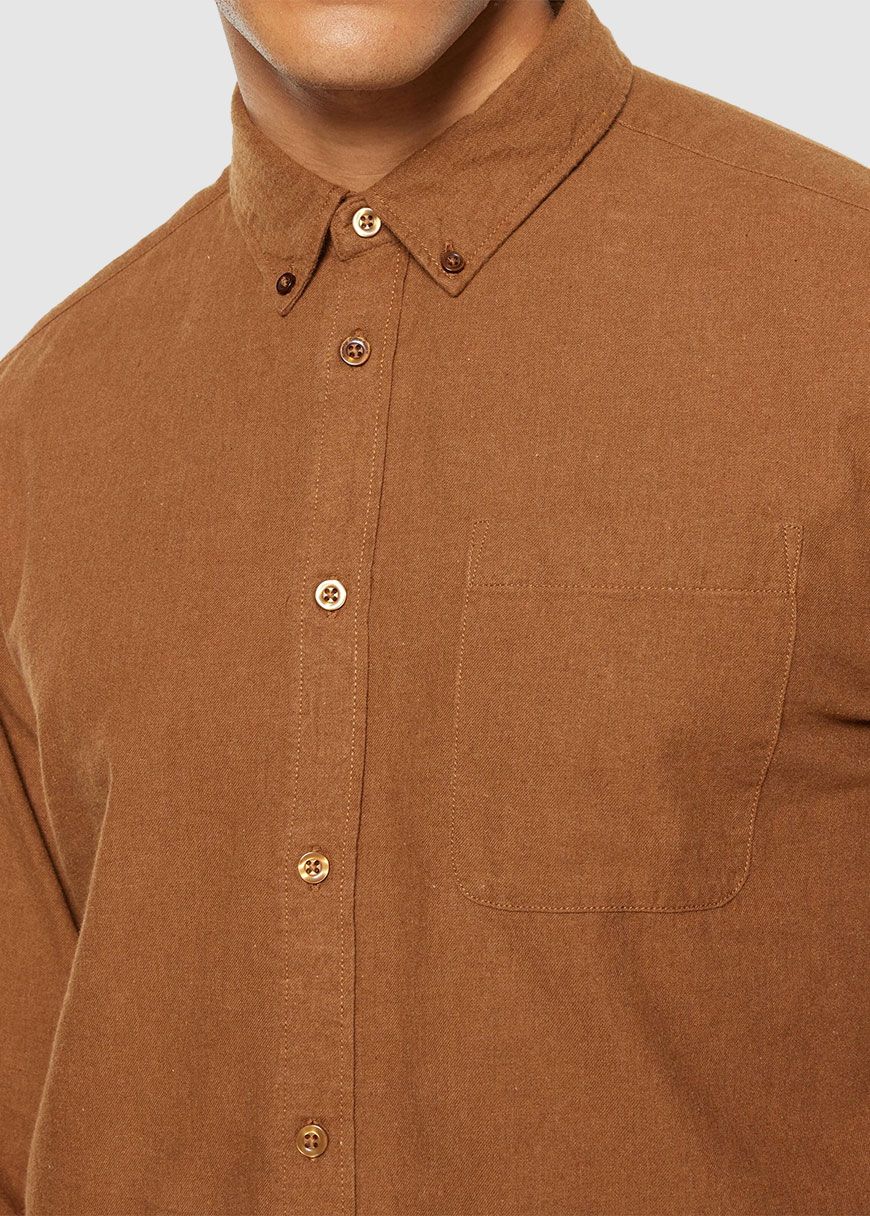 Regular Fit Melangé Flannel Shirt Regular Fit Melangé Flannel Shirt