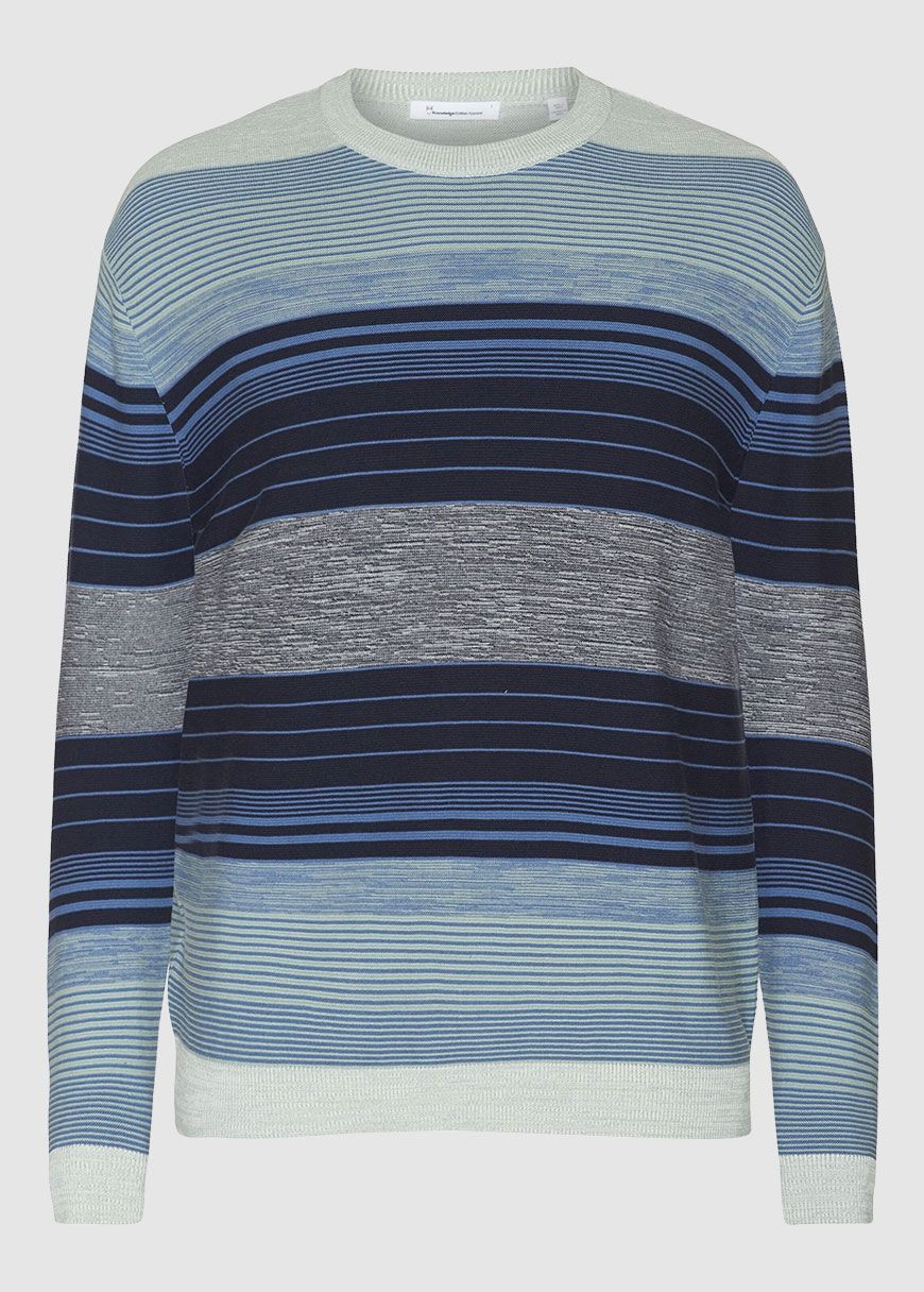 Loose Striped Multicolored Crew Neck Loose Striped Multicolored Crew Neck