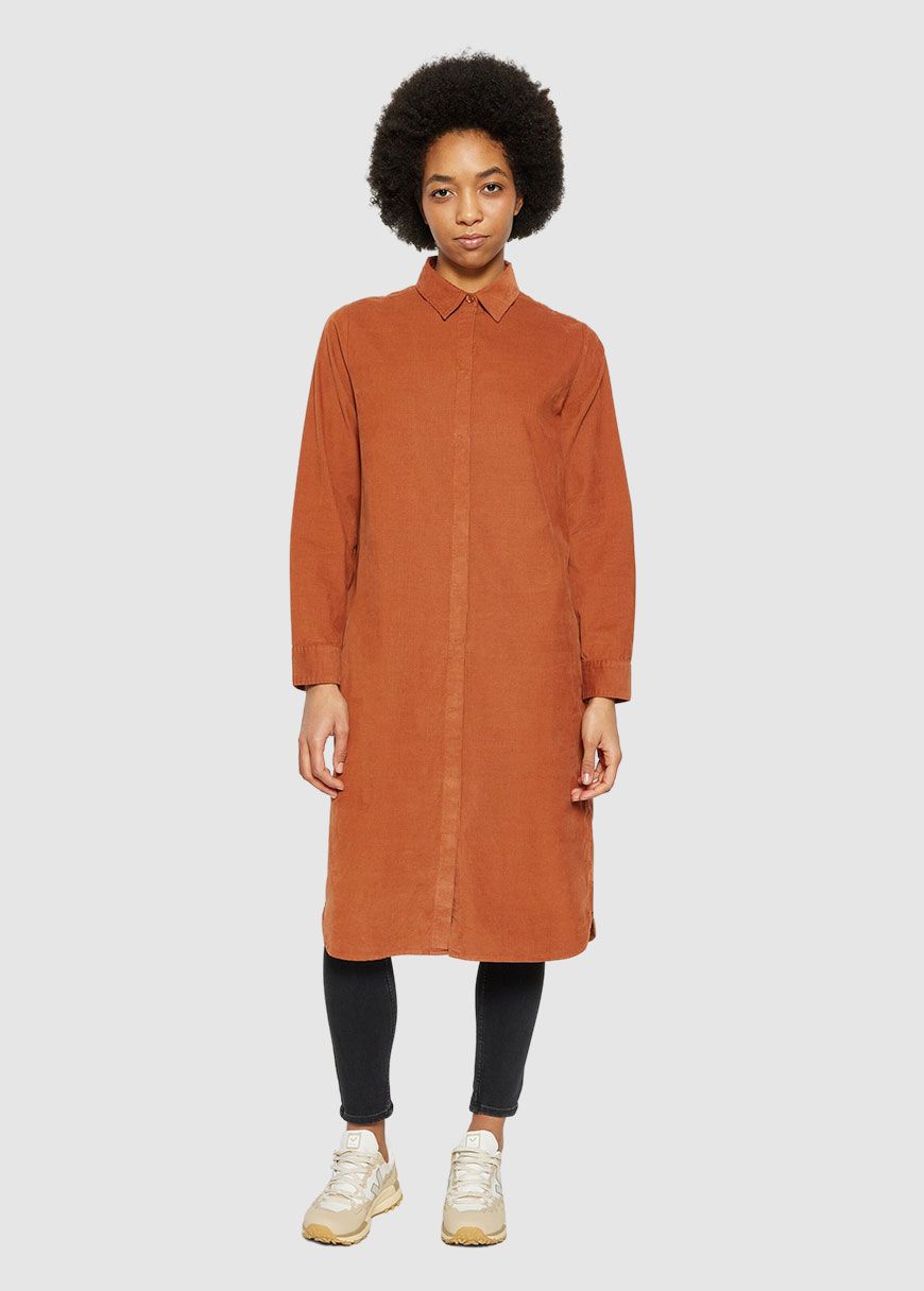 Corduroy Mid Length Shirt Dress Corduroy Mid Length Shirt Dress