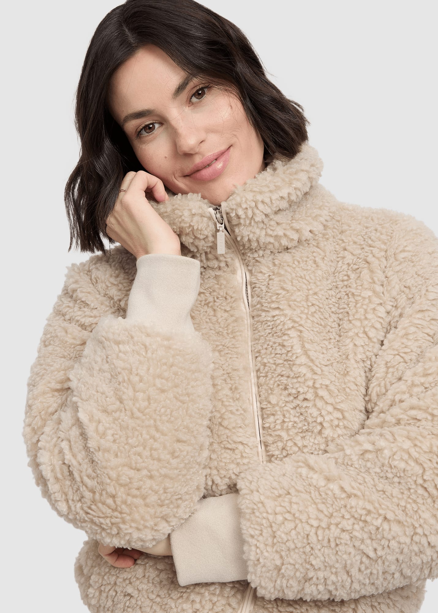 Faux-Fur Blouson Natural