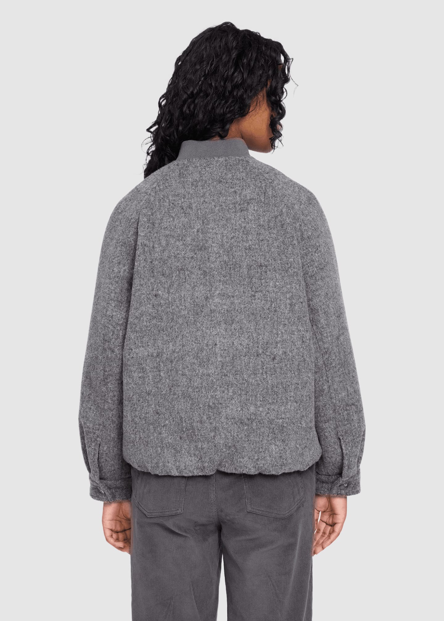 mazine-wool-bomber-anthracite-melange-2.jpeg Vegan Wool Bomber Anthracite Melange