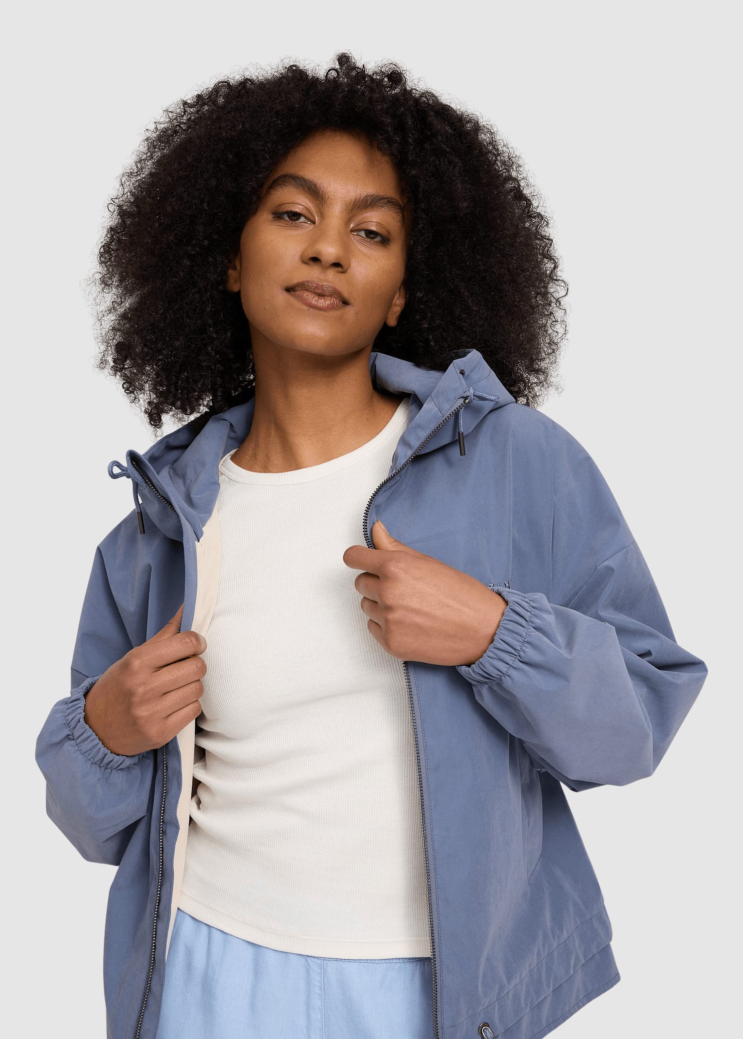 Layer Look Light Jacket Slate Blue Layer Look Light Jacket Slate Blue