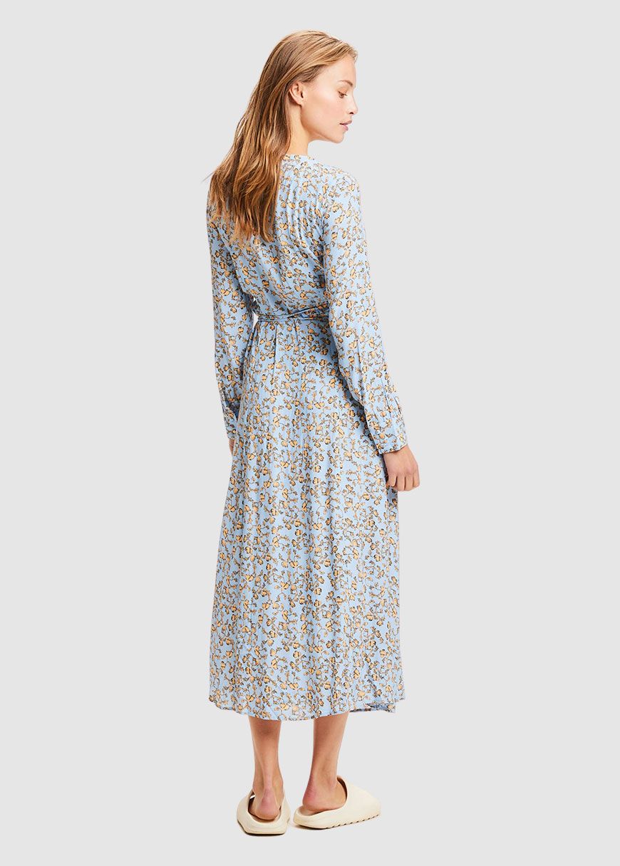 Flower Print Wrap Dress