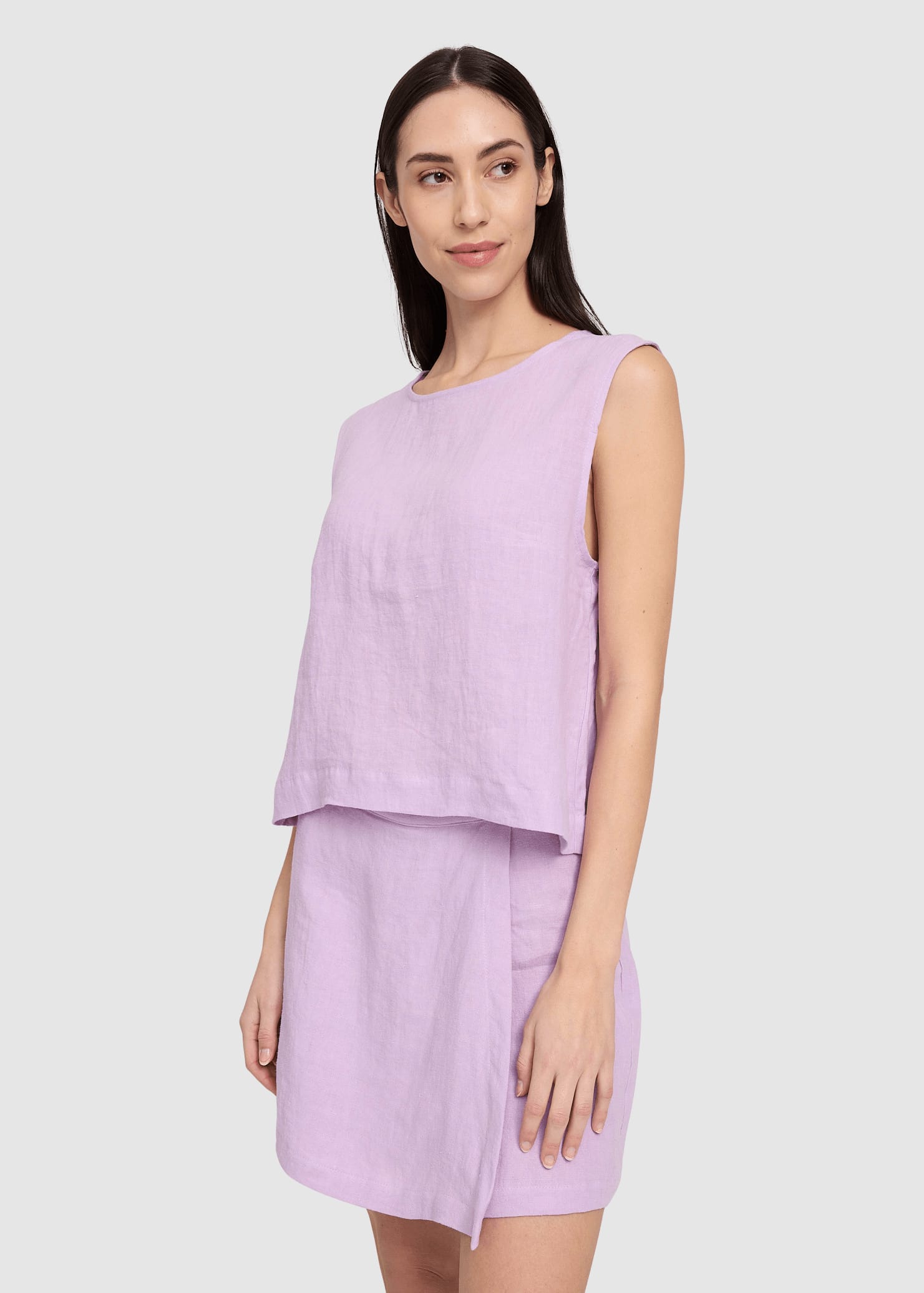 Linen Top Bright Lavender