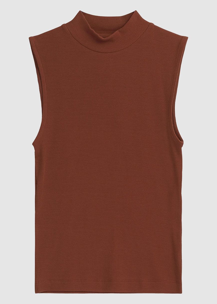 High Neck Rib Top High Neck Rib Top