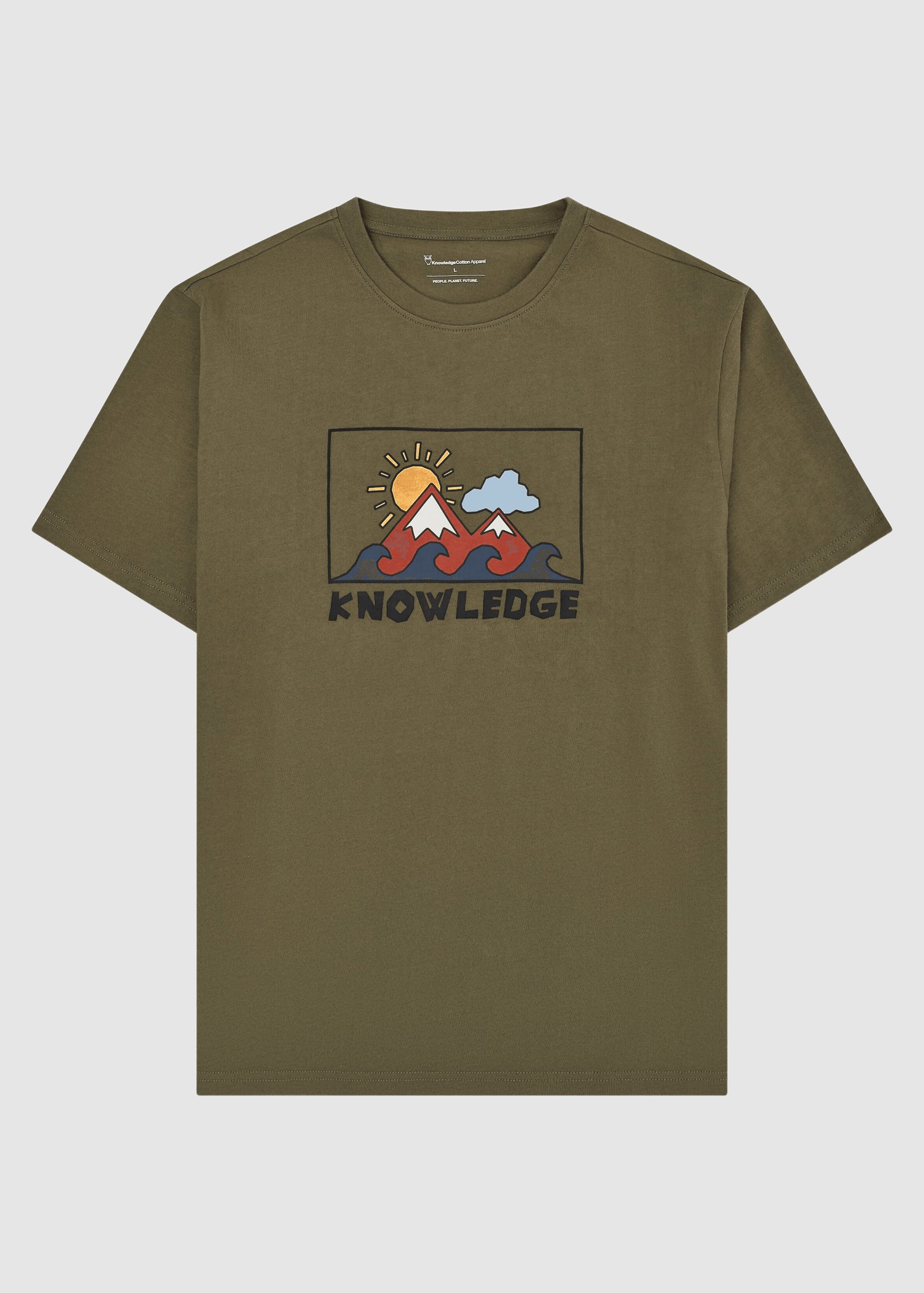 Front Print T-Shirt Burned Olive Front Print T-Shirt Burned Olive