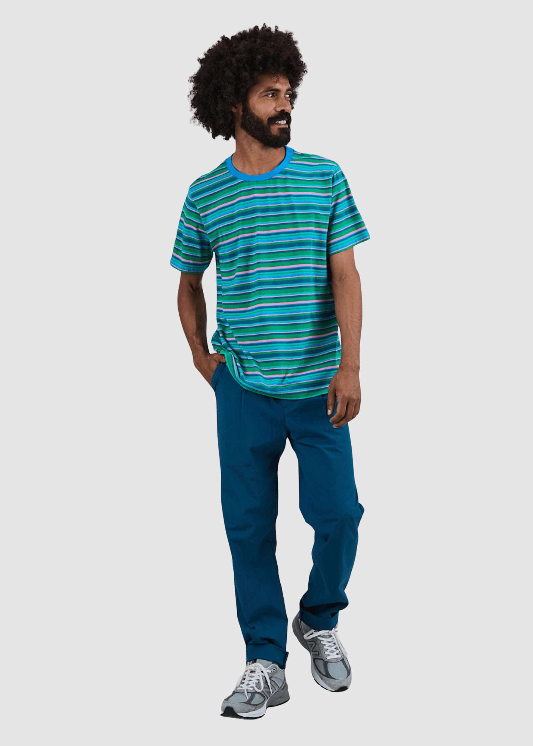 Stripes Regular T-Shirt Blue