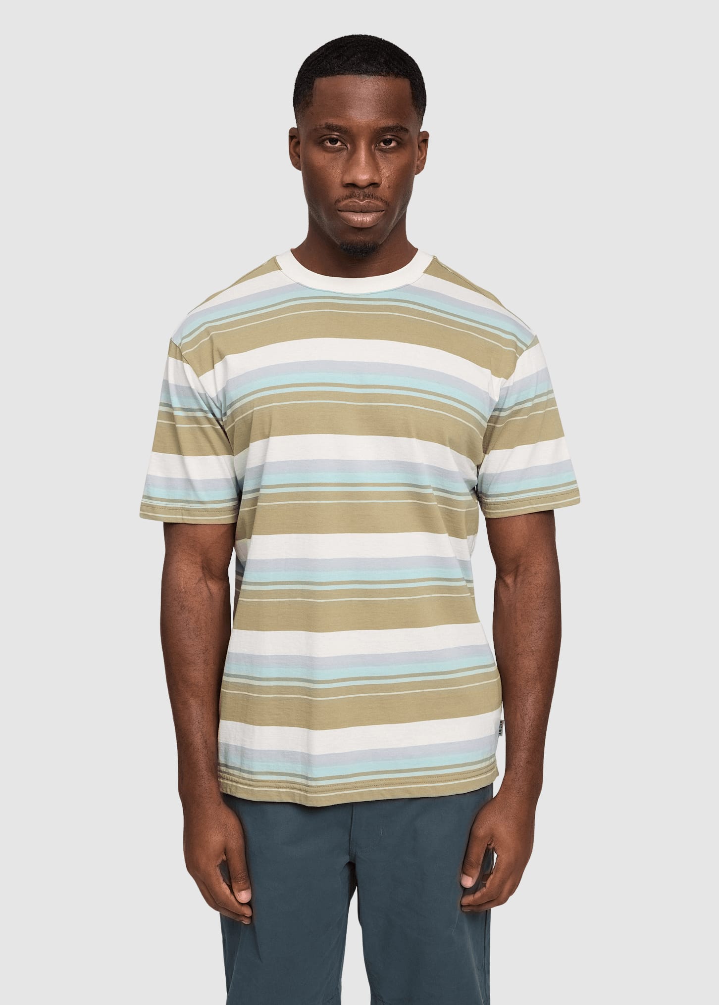 Bold Striped T-Shirt Olive Multicolor Bold Striped T-Shirt Olive Multicolor