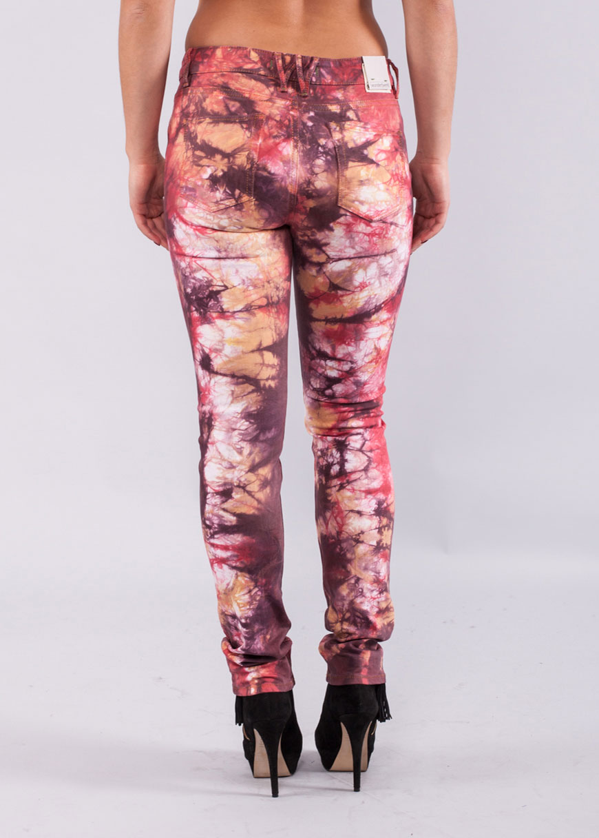 Lynn 3-col.-batik, red/yellow Lynn 3-col.-batik, red/yellow