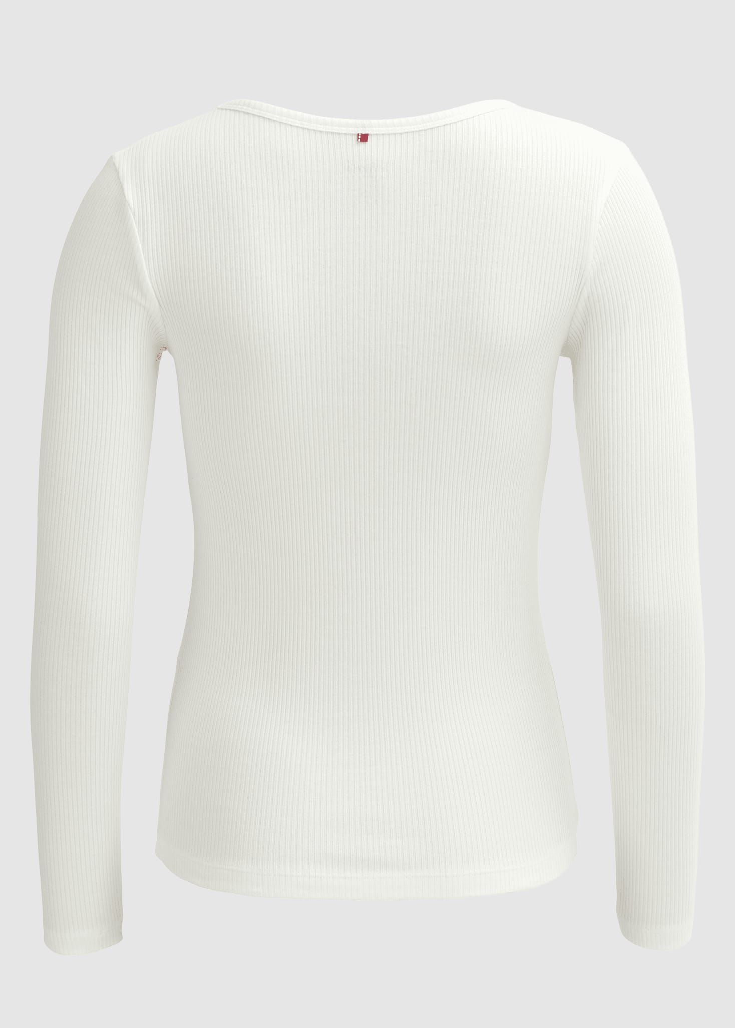 Ripp Langarm-Shirt Weiß Ripp Langarm-Shirt Weiß