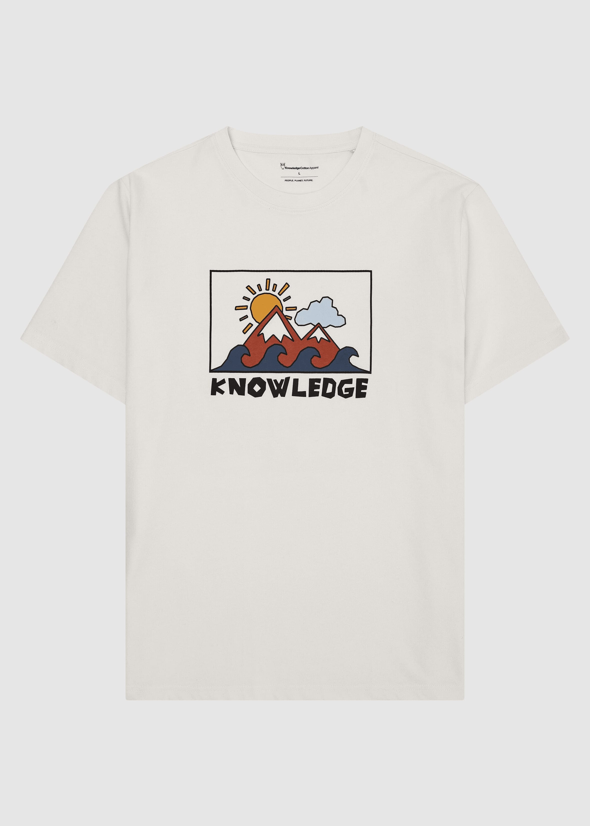 Front Print T-Shirt Egret Front Print T-Shirt Egret
