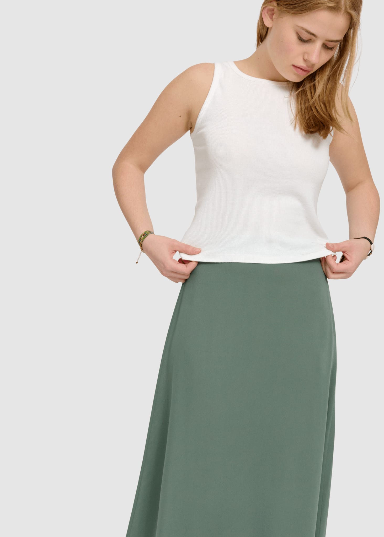 Viscose Midi Skirt Bottle Viscose Midi Skirt Bottle