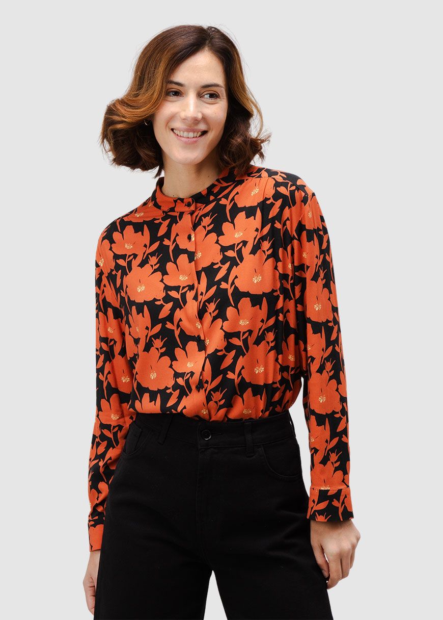 Big Flowers New Boho Blouse Big Flowers New Boho Blouse