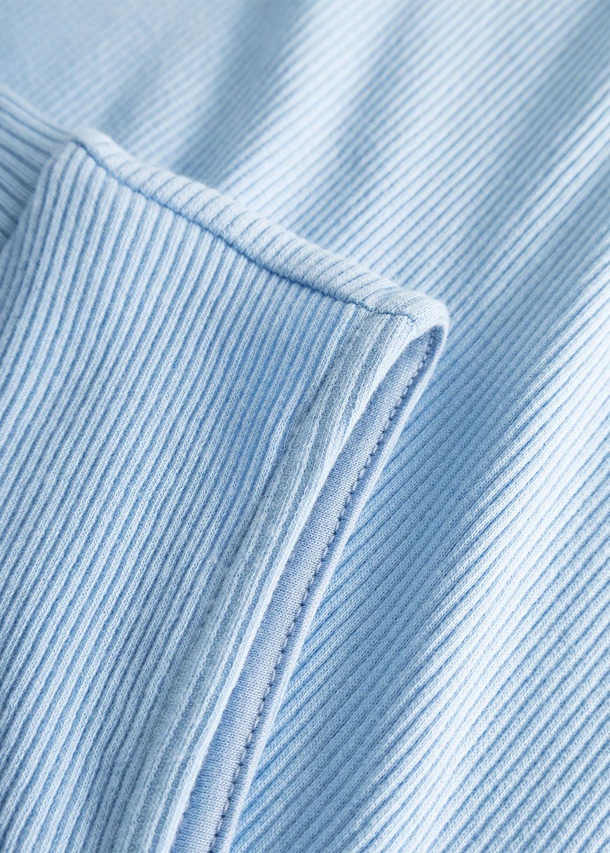 High Neck Rib Top