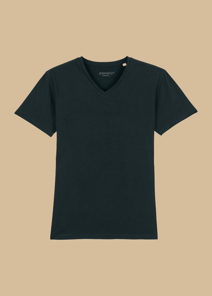 GXB-STTM562-BLACK-05.jpg V-Neck T-Shirt Man Black