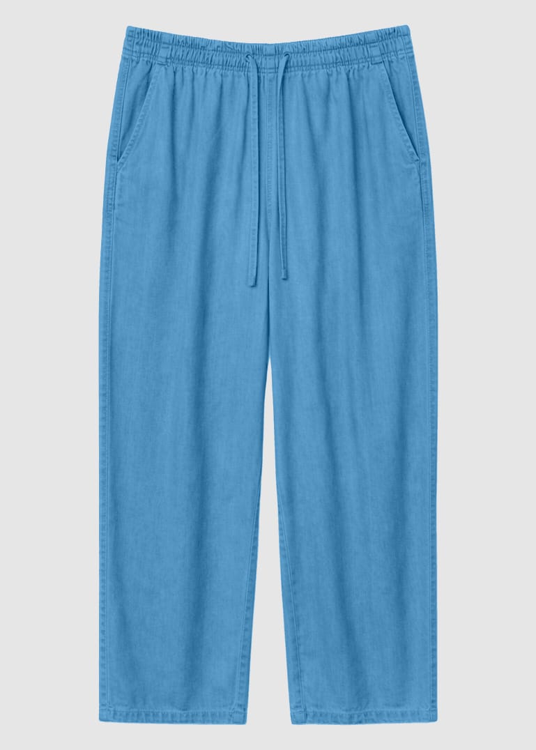 Drawstring Tencel Pants Dark Blue Wash Drawstring Tencel Pants Dark Blue Wash