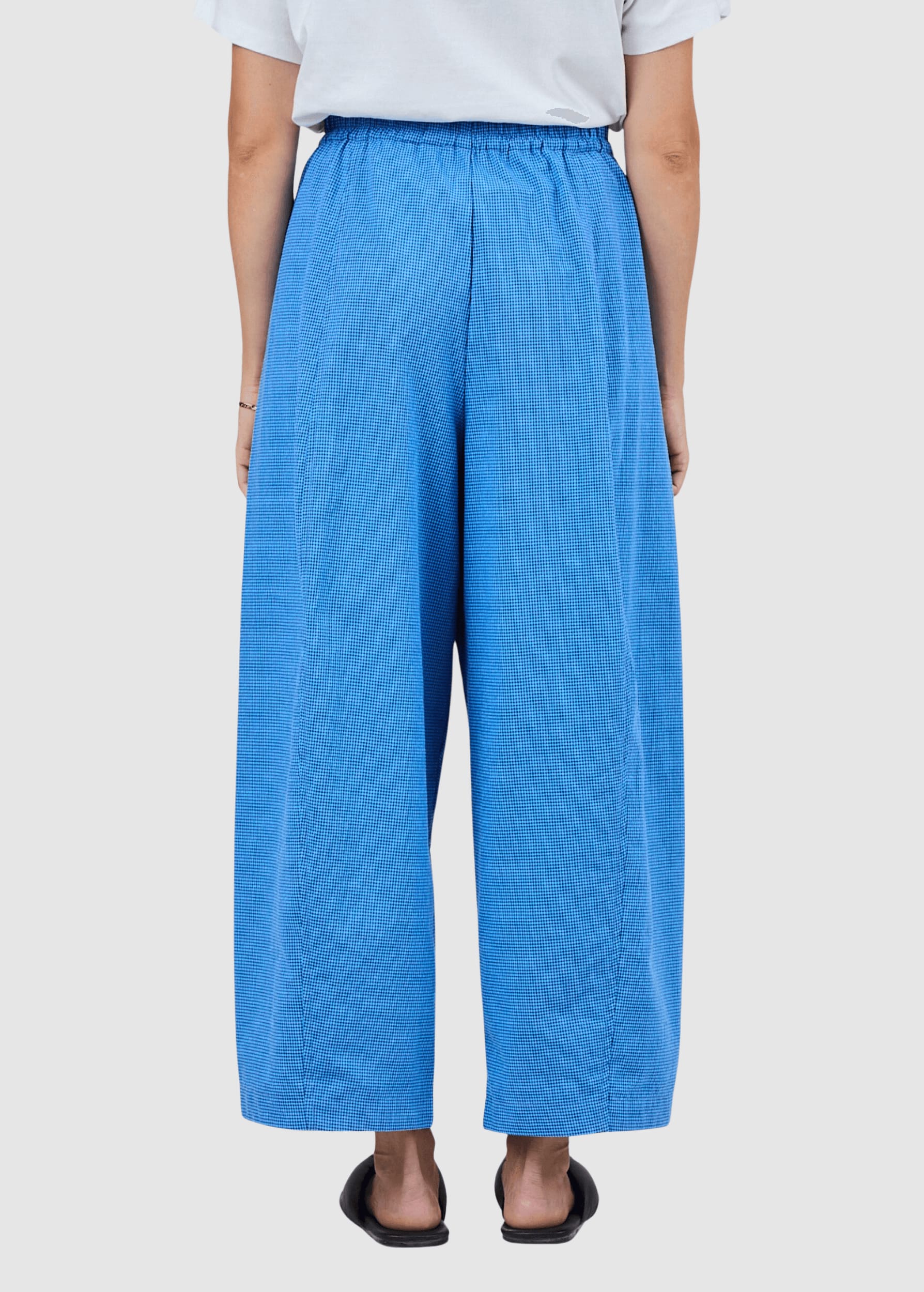 Checks Balloon Pants Blue Checks Balloon Pants Blue