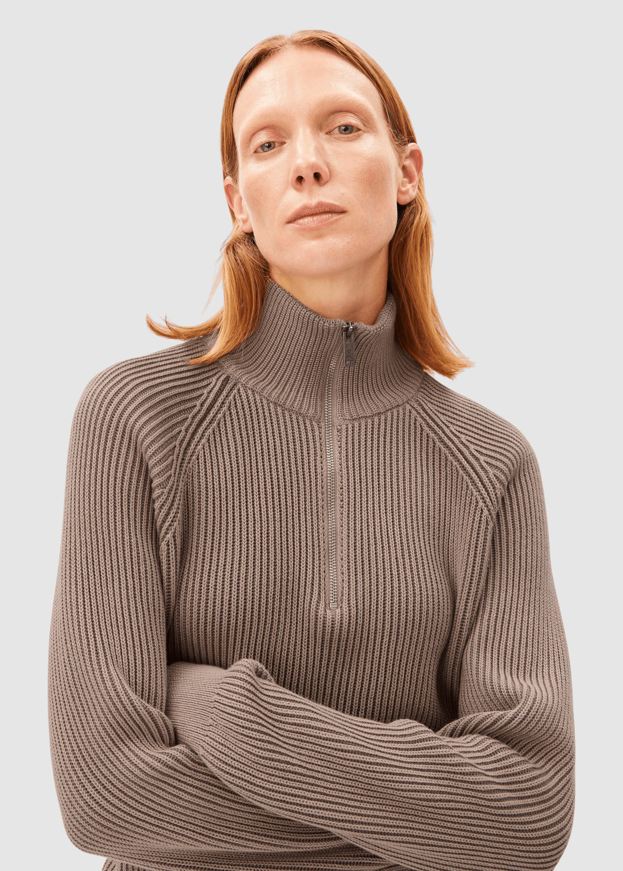 Troyer Vanisé Knit Sweater Cinnamon Dust-Dark Cinnamon Dust Troyer Vanisé Knit Sweater Cinnamon Dust-Dark Cinnamon Dust