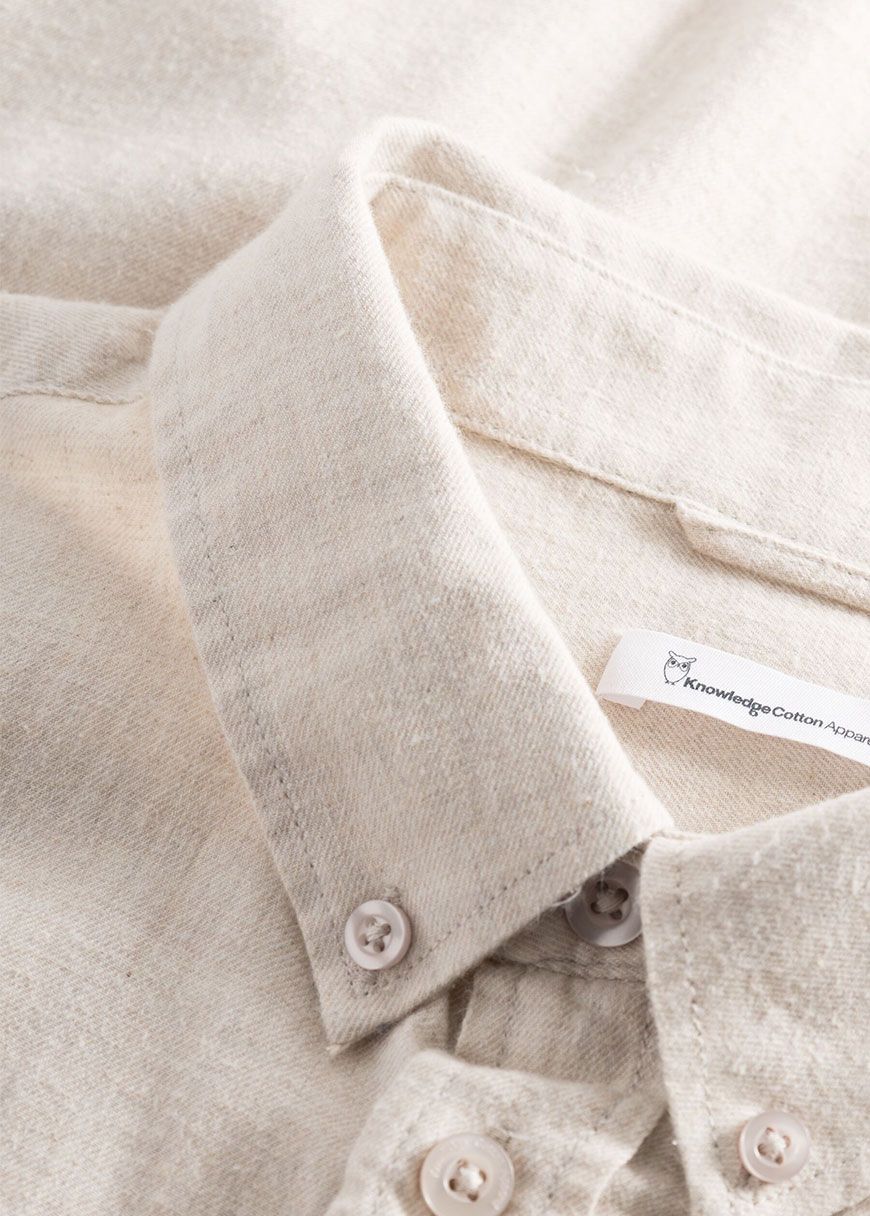 Regular Fit Melangé Flannel Shirt