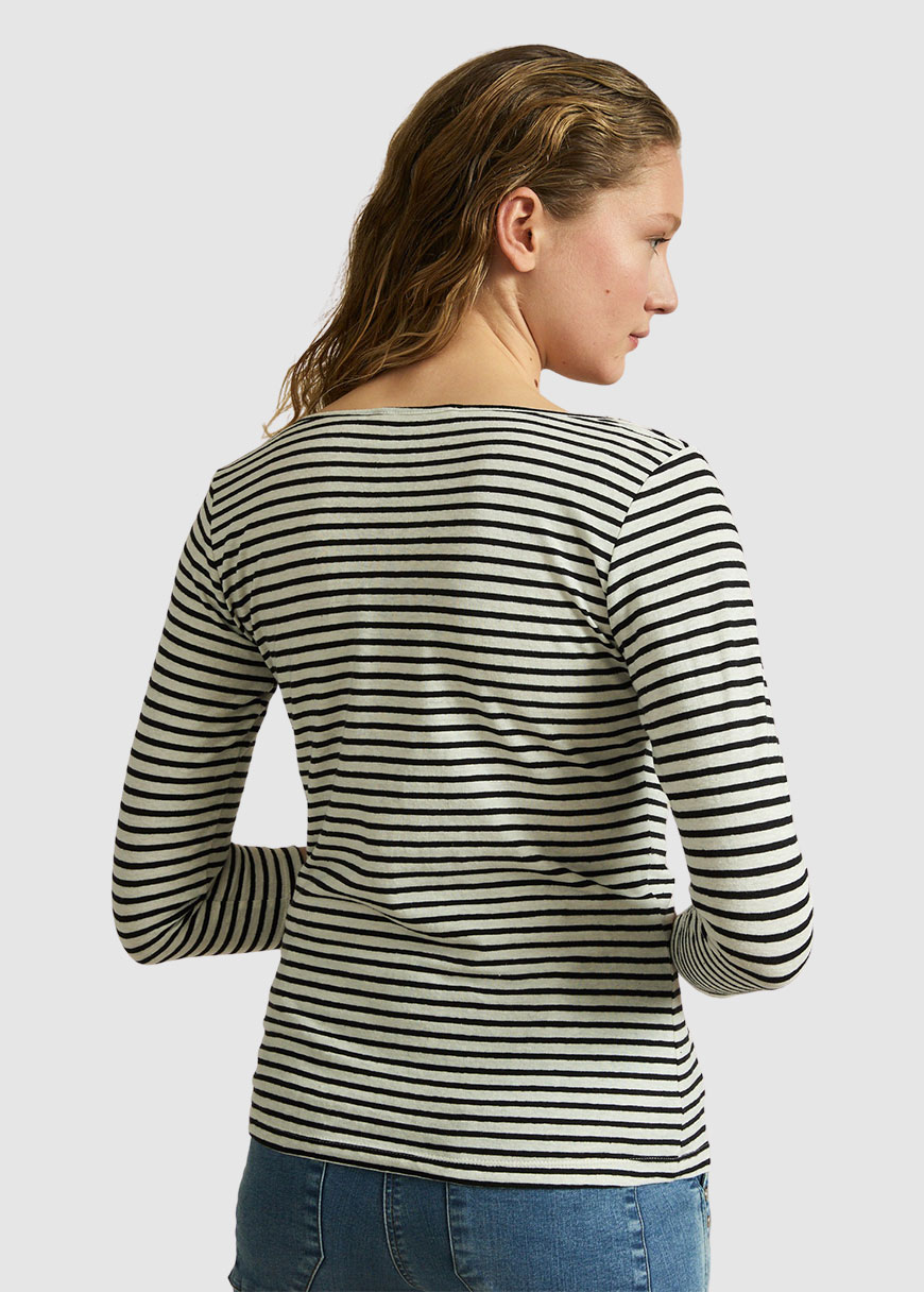 Streifen-Wasserfallshirt Streifen-Wasserfallshirt