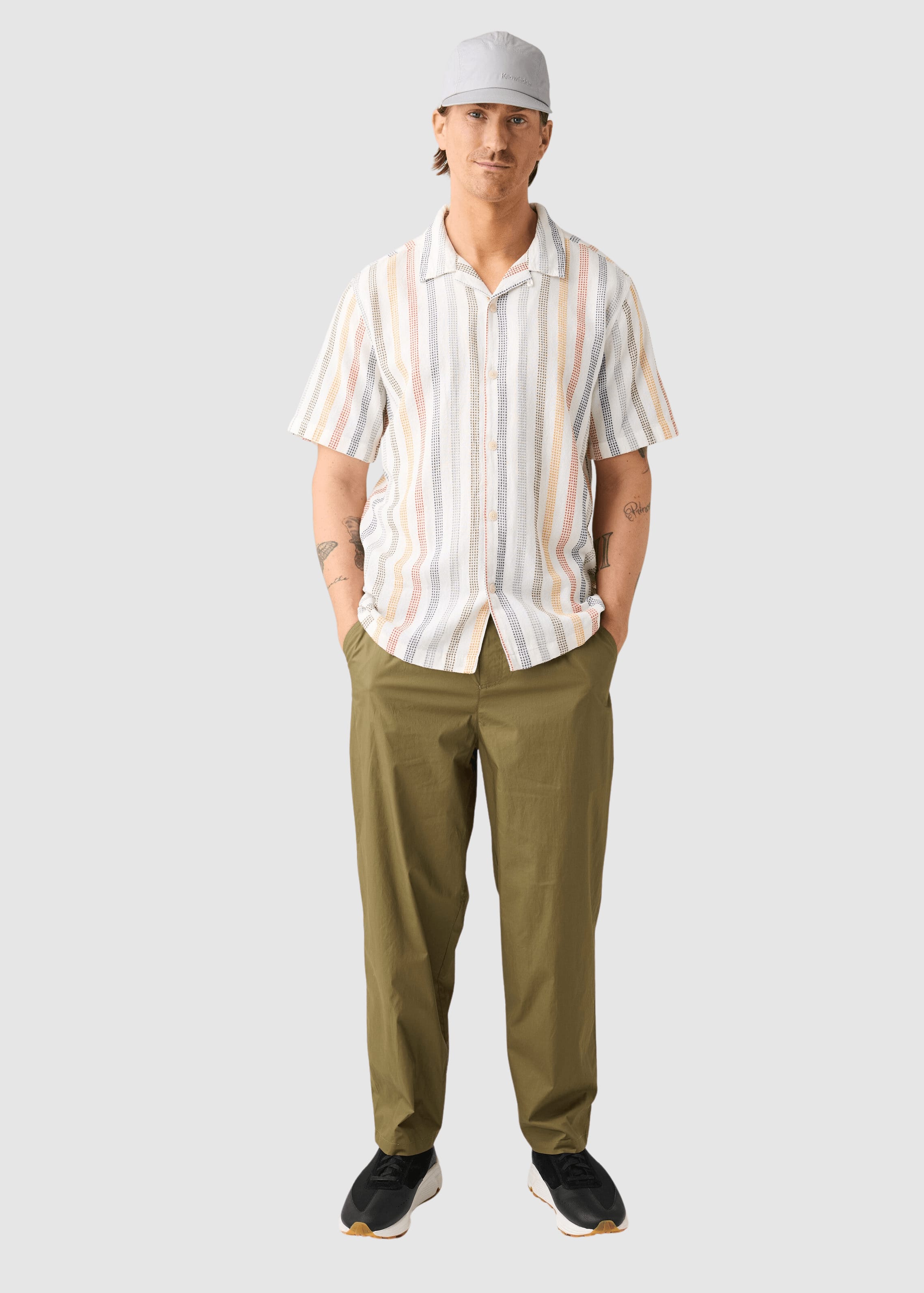 Relaxed Stripe Short Sleeve Shirt Multi Color Stripe