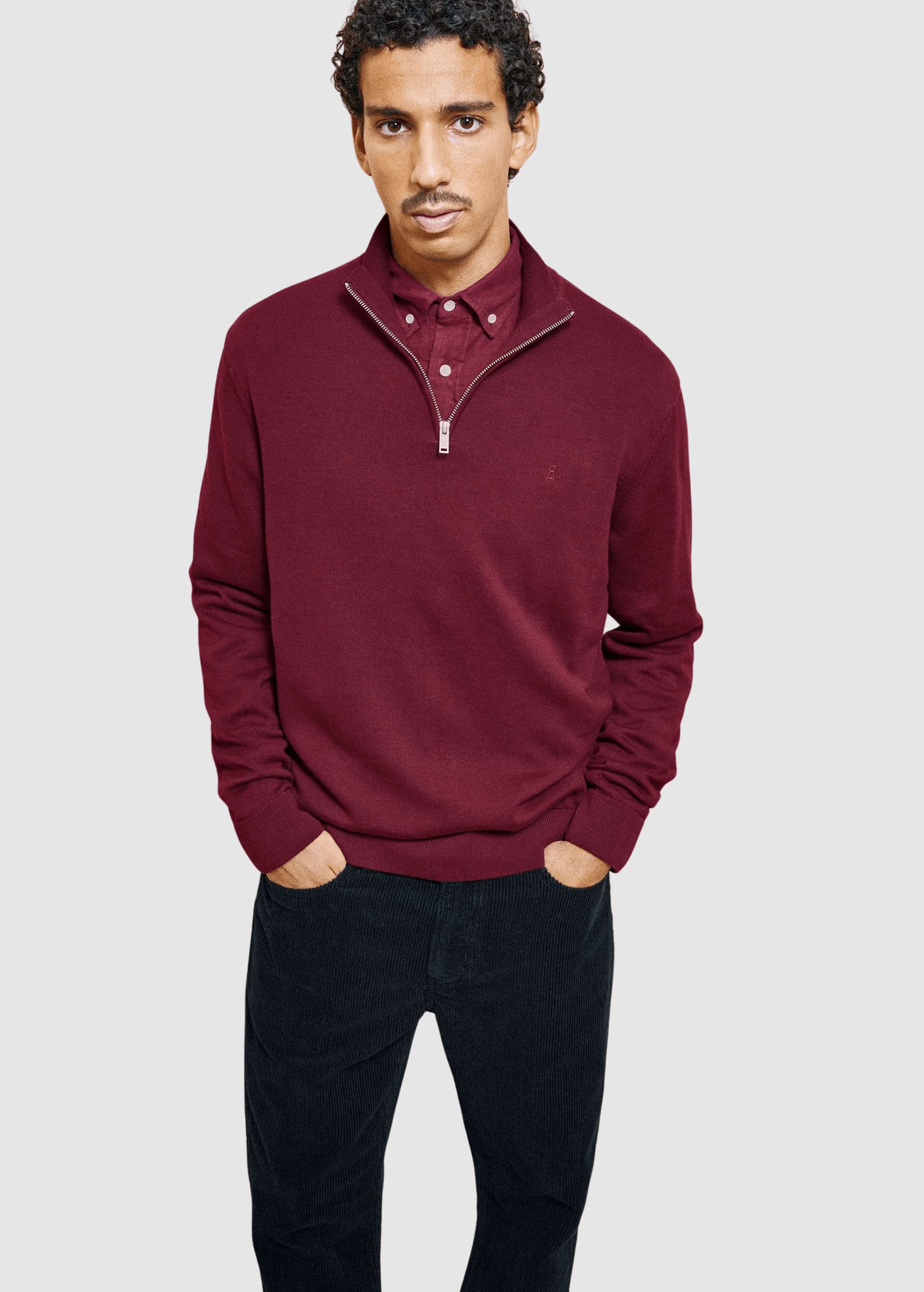 Faabes Knit Sweater Velvet Red