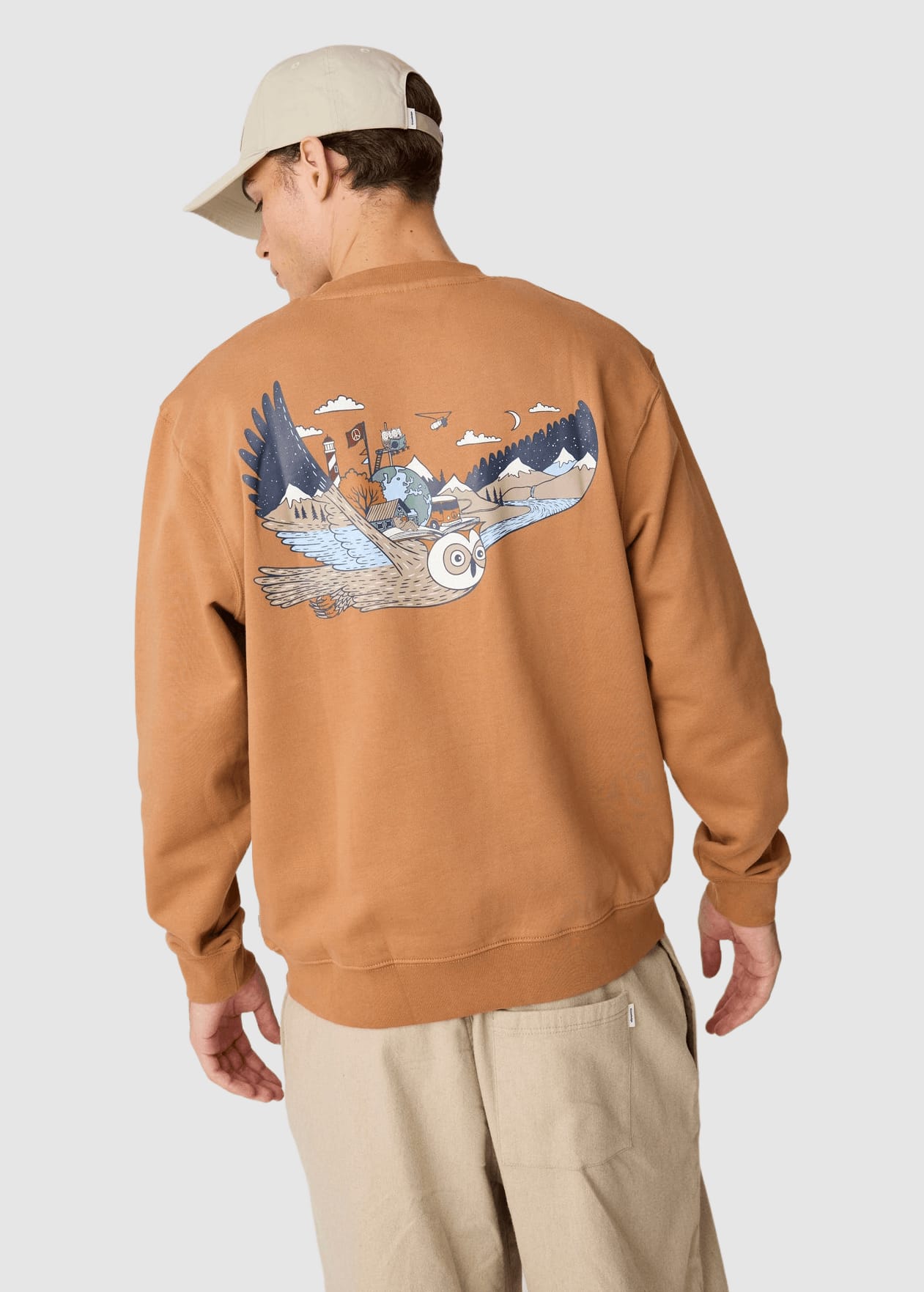 Relaxed Printed Crew Neck Lion