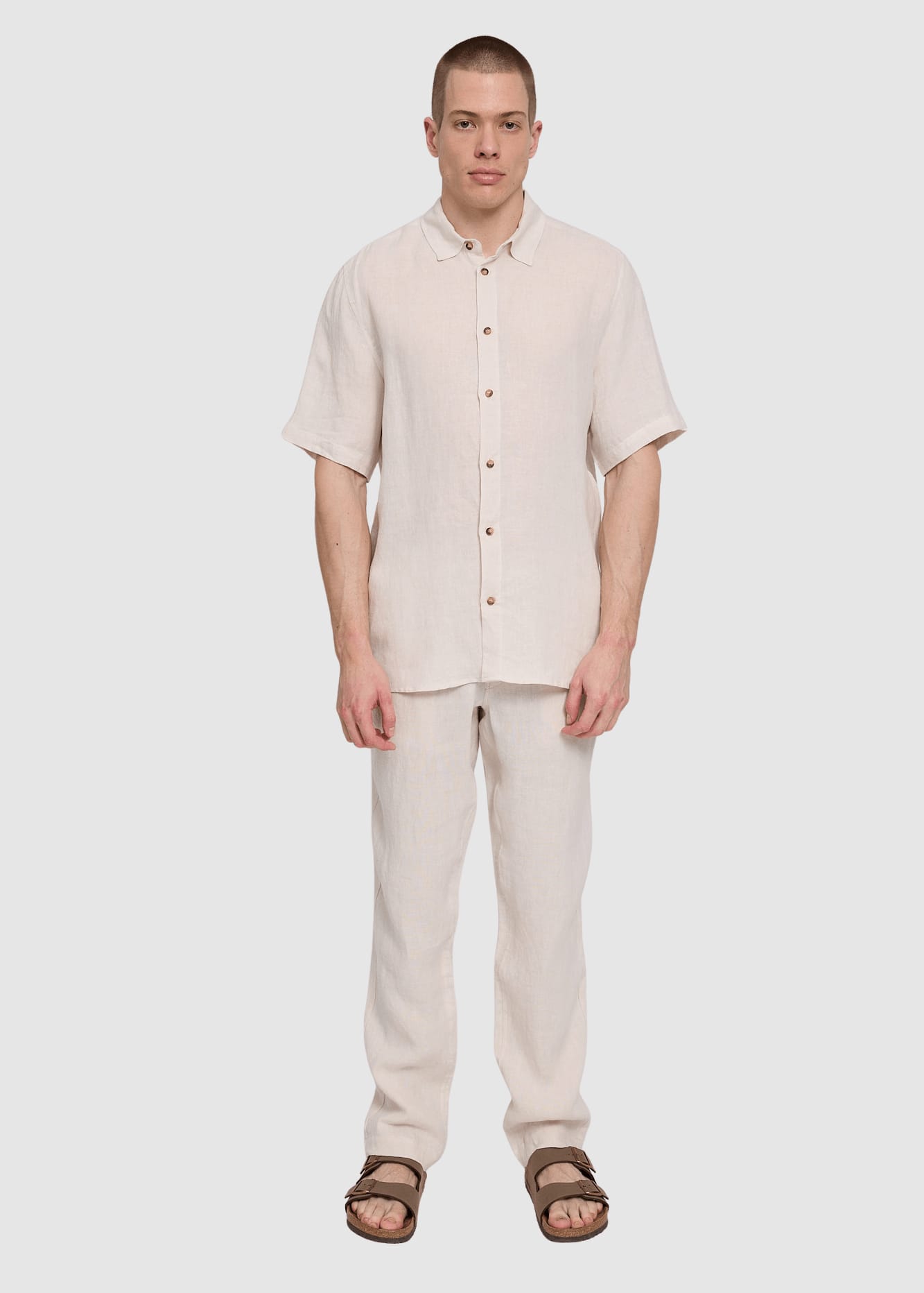 Shortsleeve Linen Shirt Moon