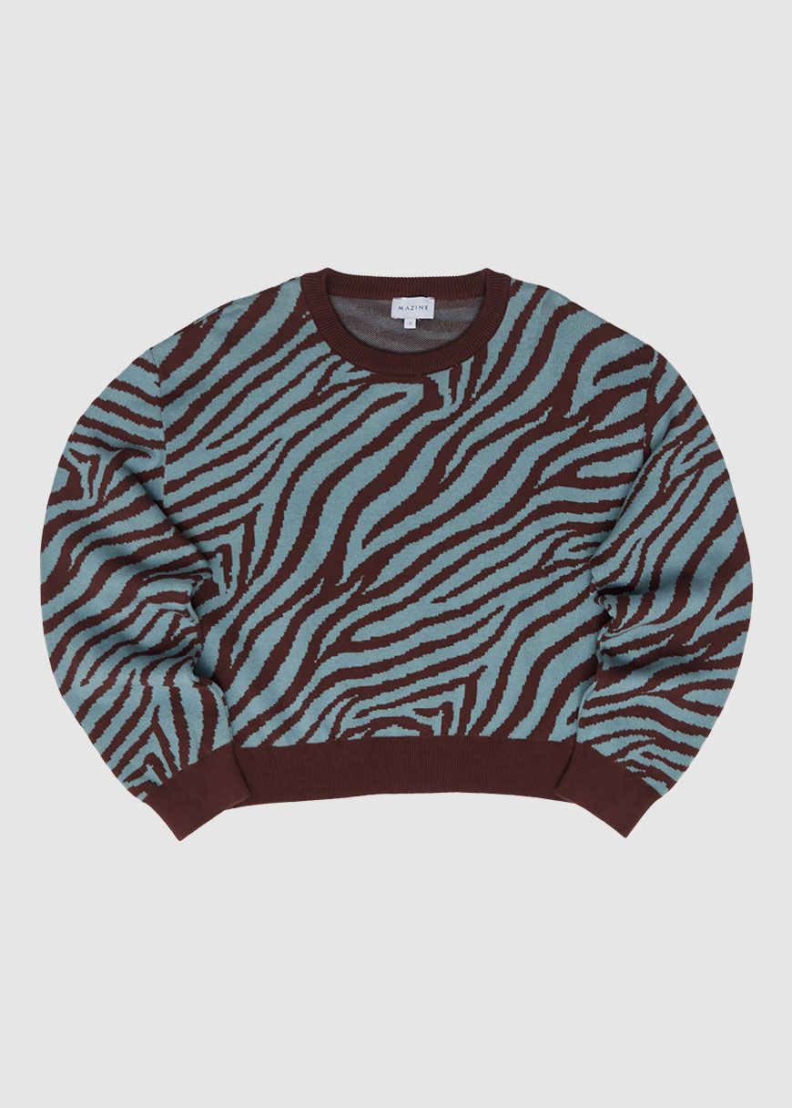 Zebra Jacquard Knit Jumper