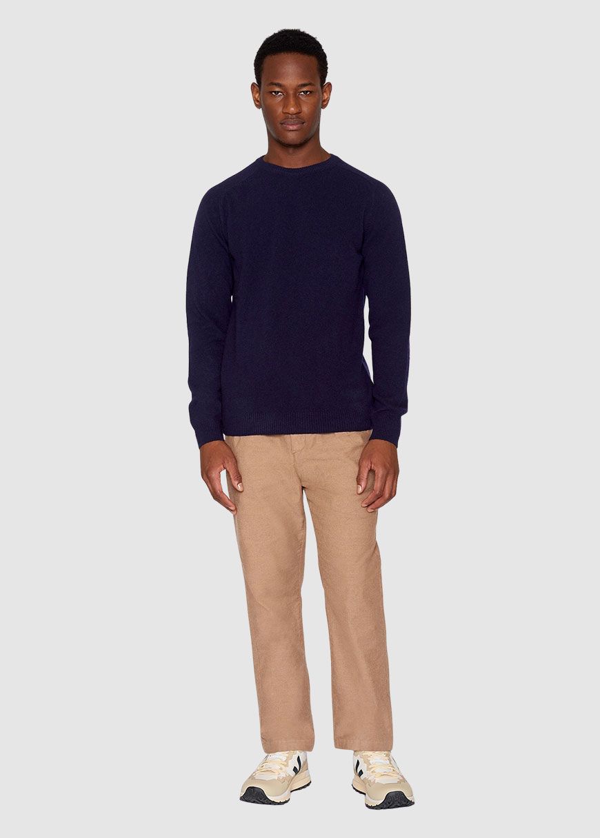 knowledge_cotton_apparel_lambswool_crew_neck_AW_25_KCA_80624_1001_Total_Eclipse_3_f65bb99baf Lambswool Crew Neck