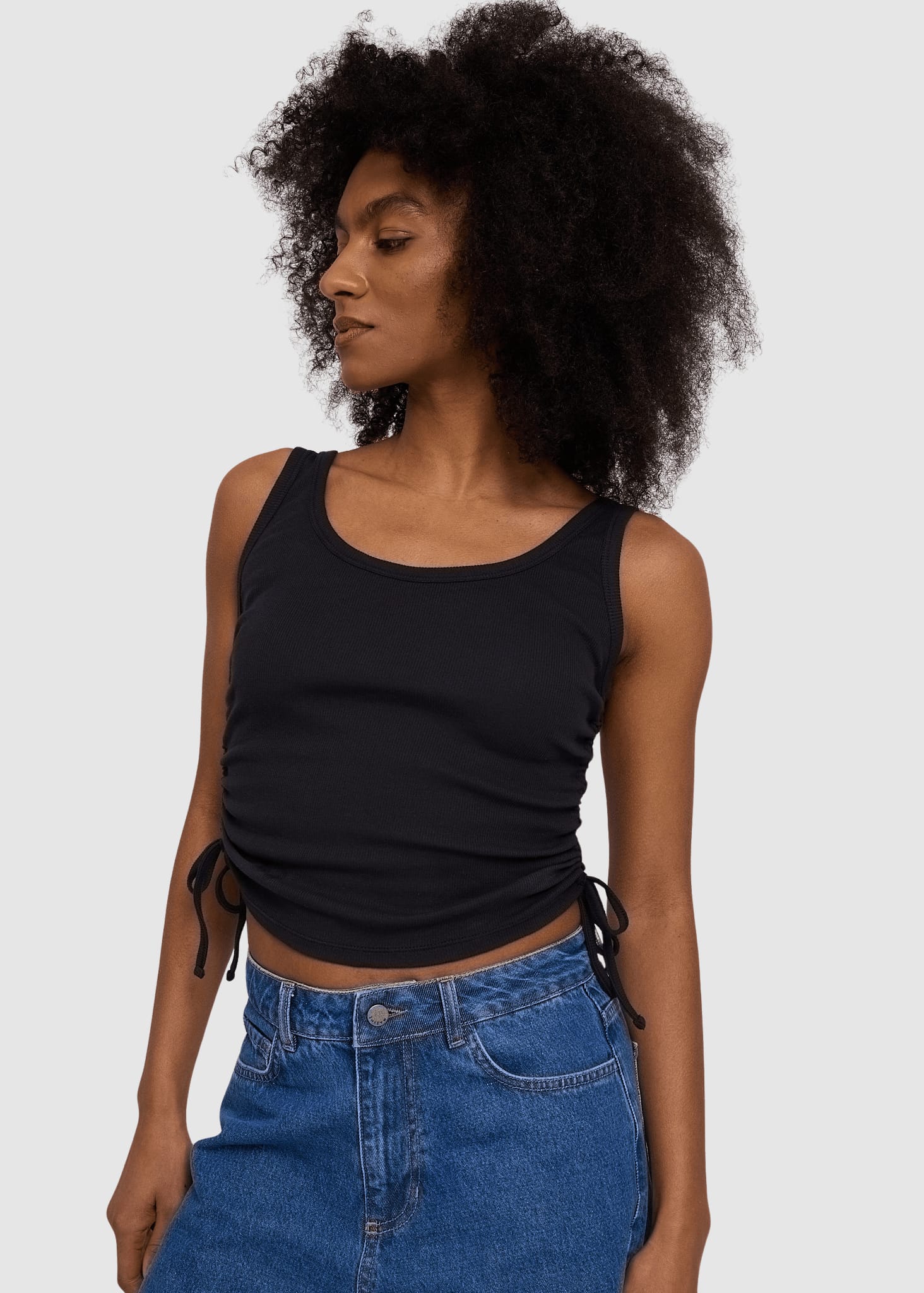 Tie Detail Tanktop Black