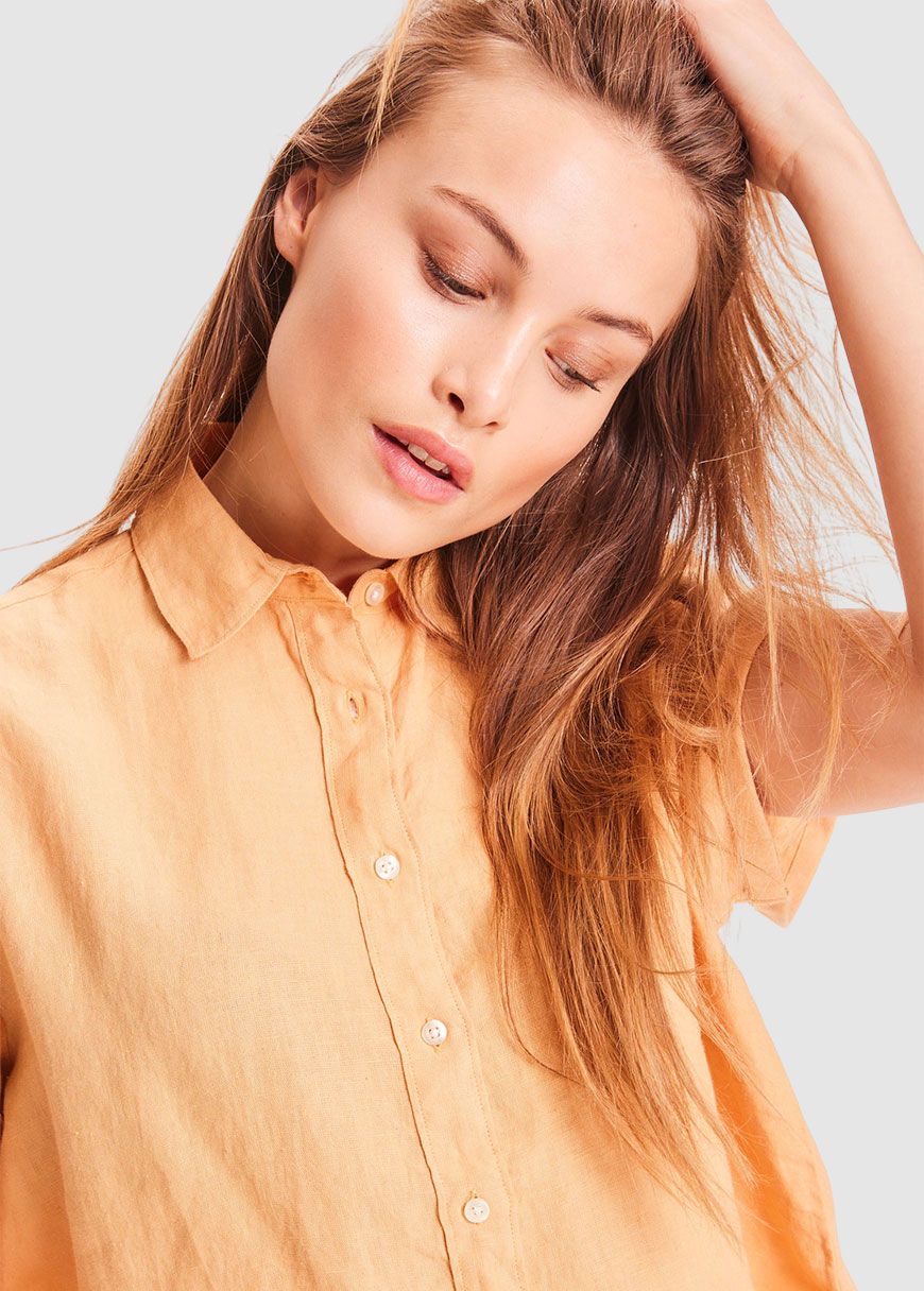 Aster Fold Up Short Sleeve Linen Shirt Aster Fold Up Short Sleeve Linen Shirt