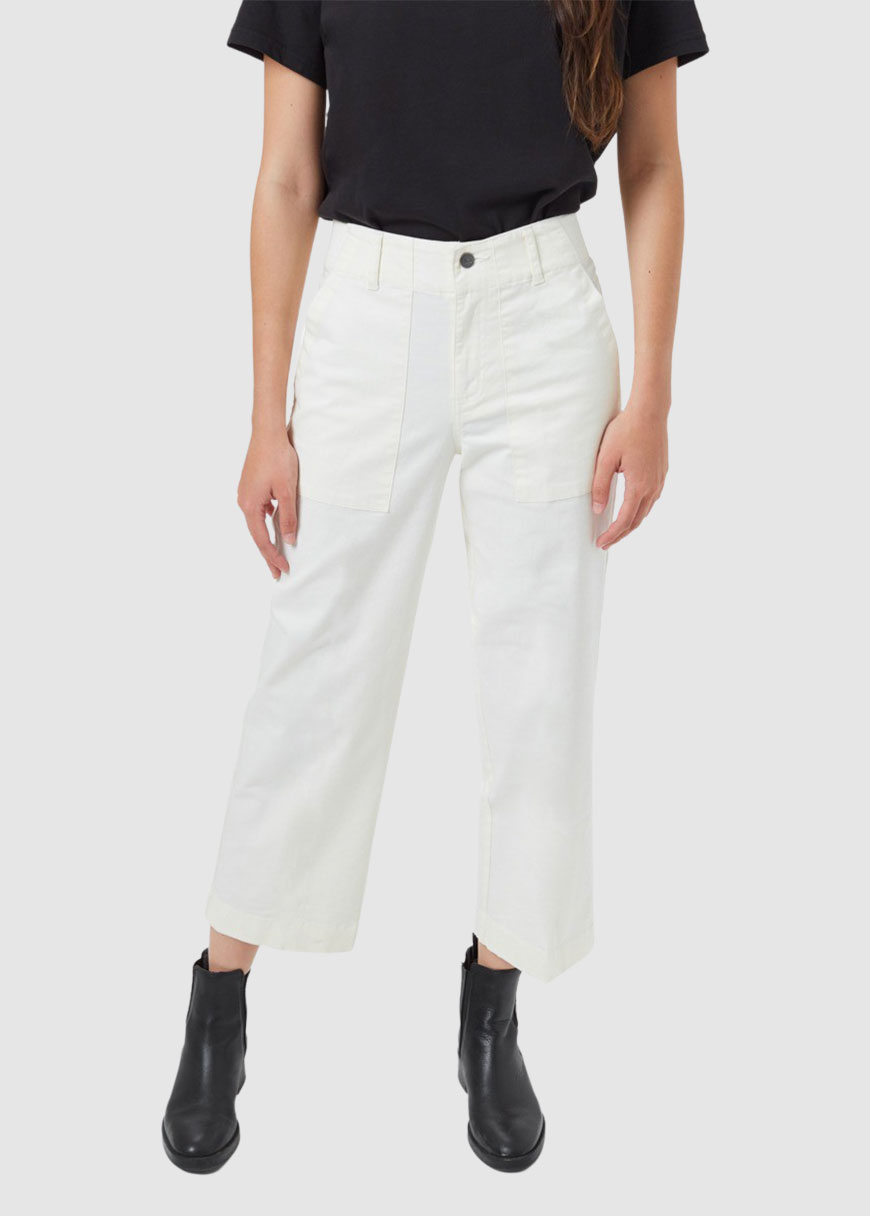 Twill Cropped Wide Leg Pant Twill Cropped Wide Leg Pant