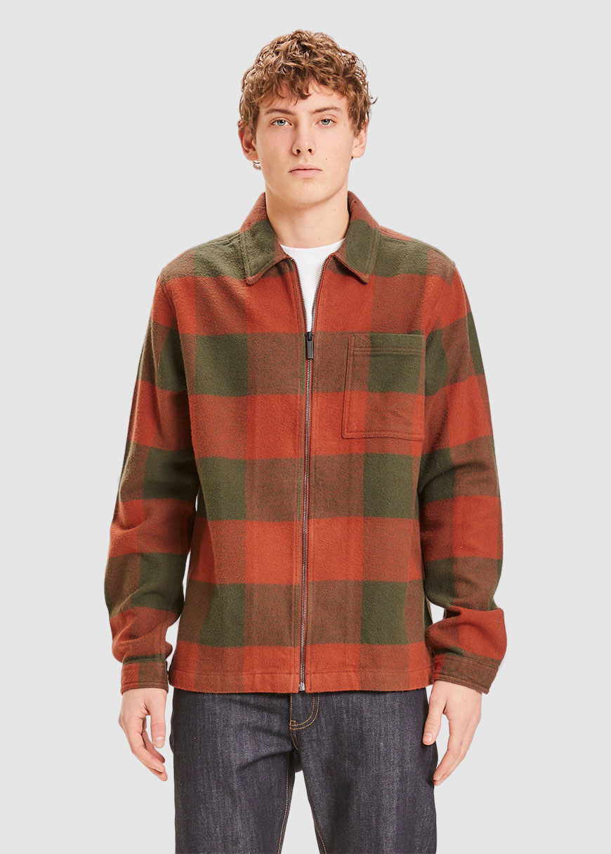 Pine Checked Heavy Flannel Overshirt Pine Checked Heavy Flannel Overshirt