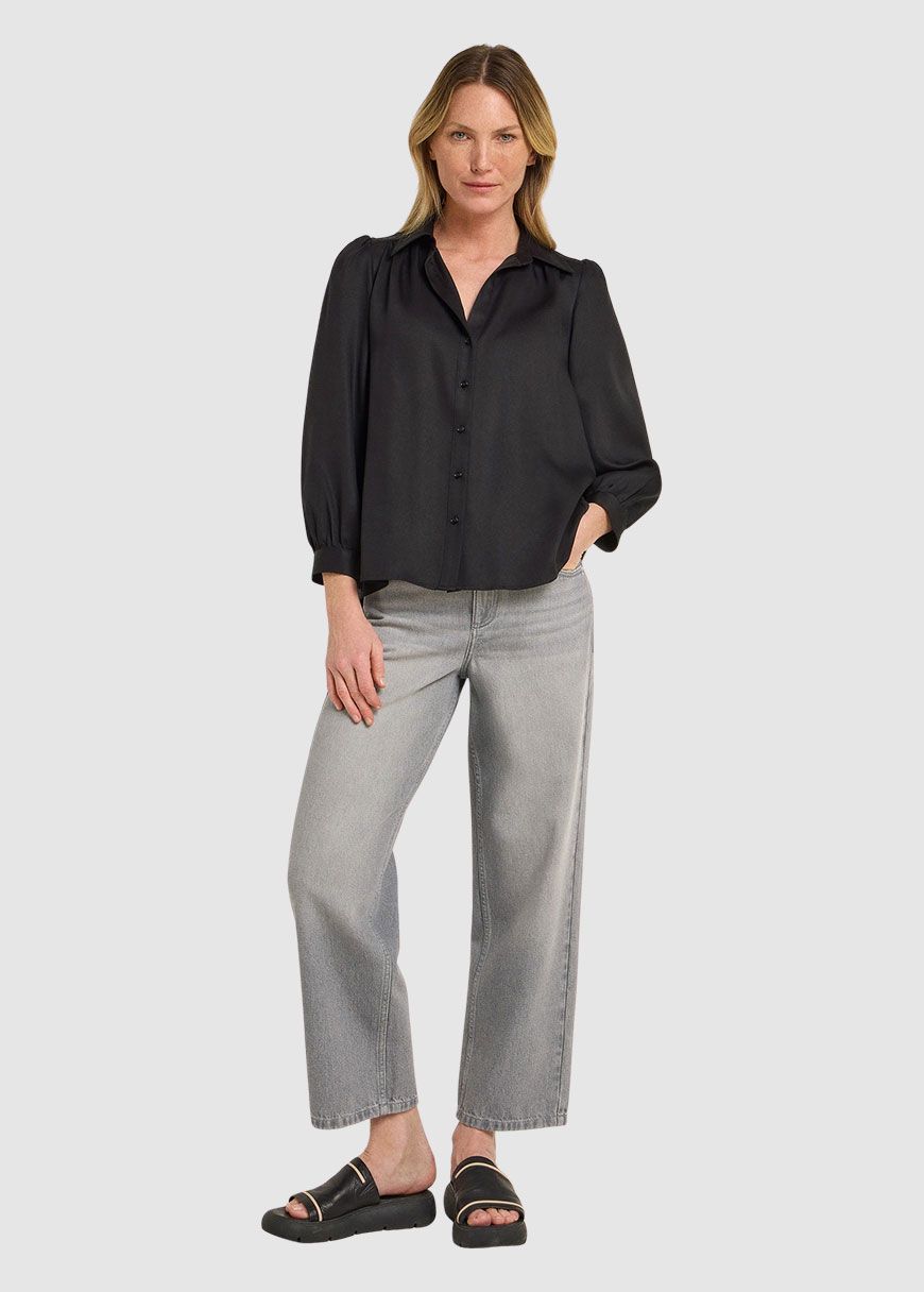Bluse mit Kräuseln Bluse mit Kräuseln