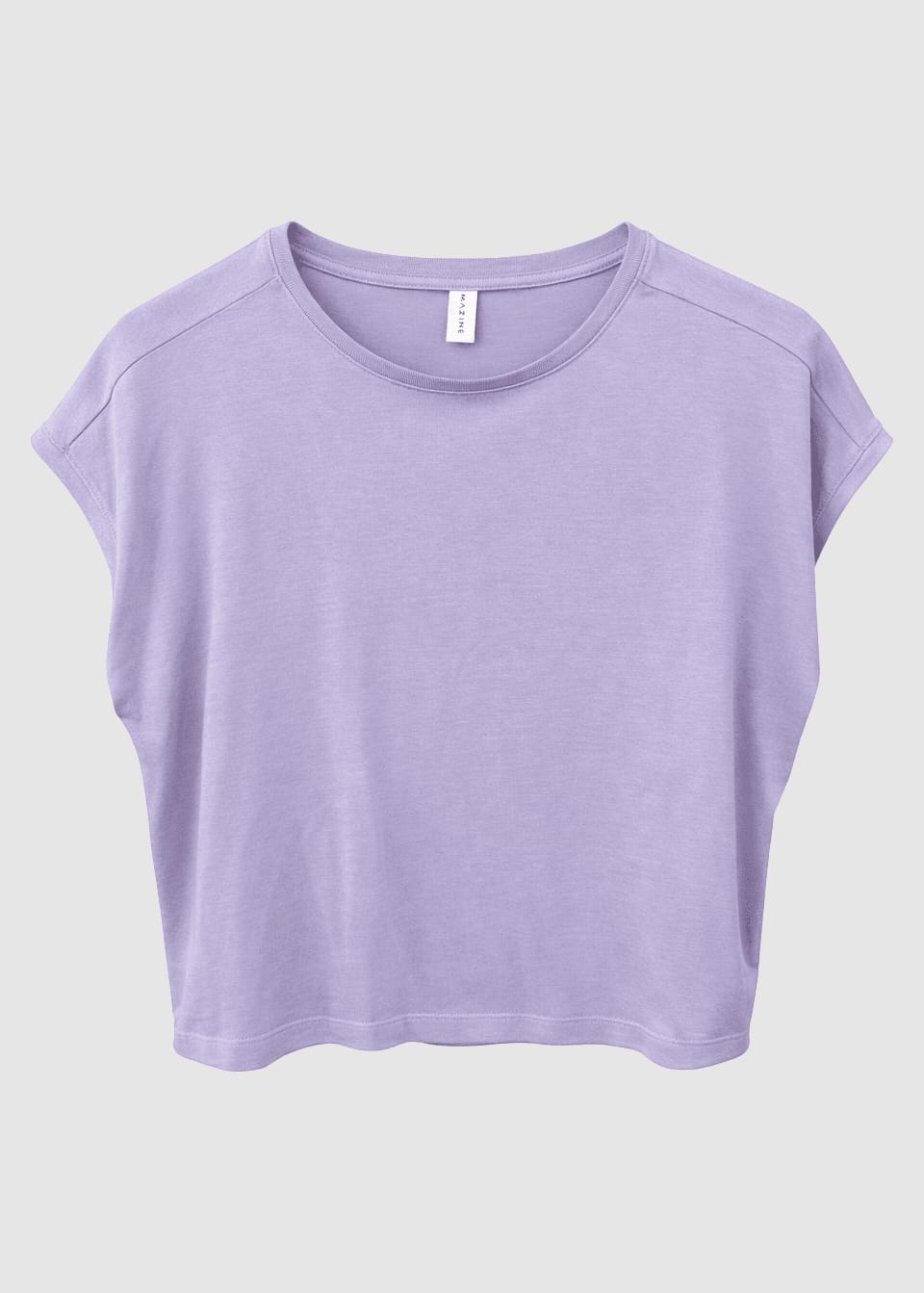 Ecovero Viscose Cropped T-Shirt Faded Lavender Ecovero Viscose Cropped T-Shirt Faded Lavender
