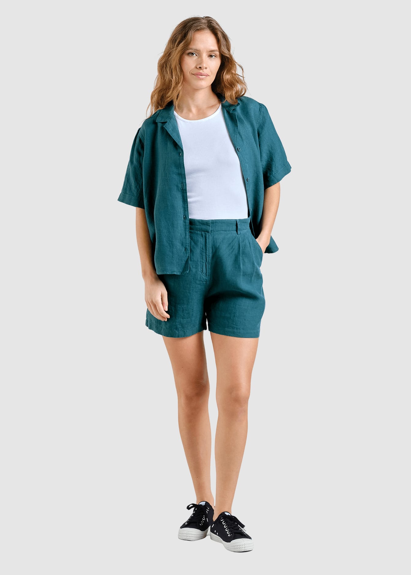 Shirt Torup Linen Mediterranea Green Shirt Torup Linen Mediterranea Green