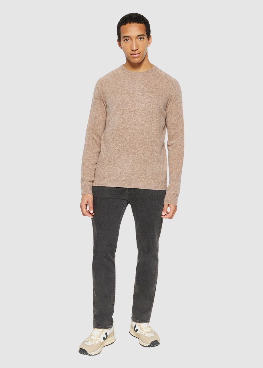 knowledge_cotton_apparel_lambswool_crew_neck_AW_25_KCA_80624_1336_Kelp_Melange_3_79e223c90c Lambswool Crew Neck