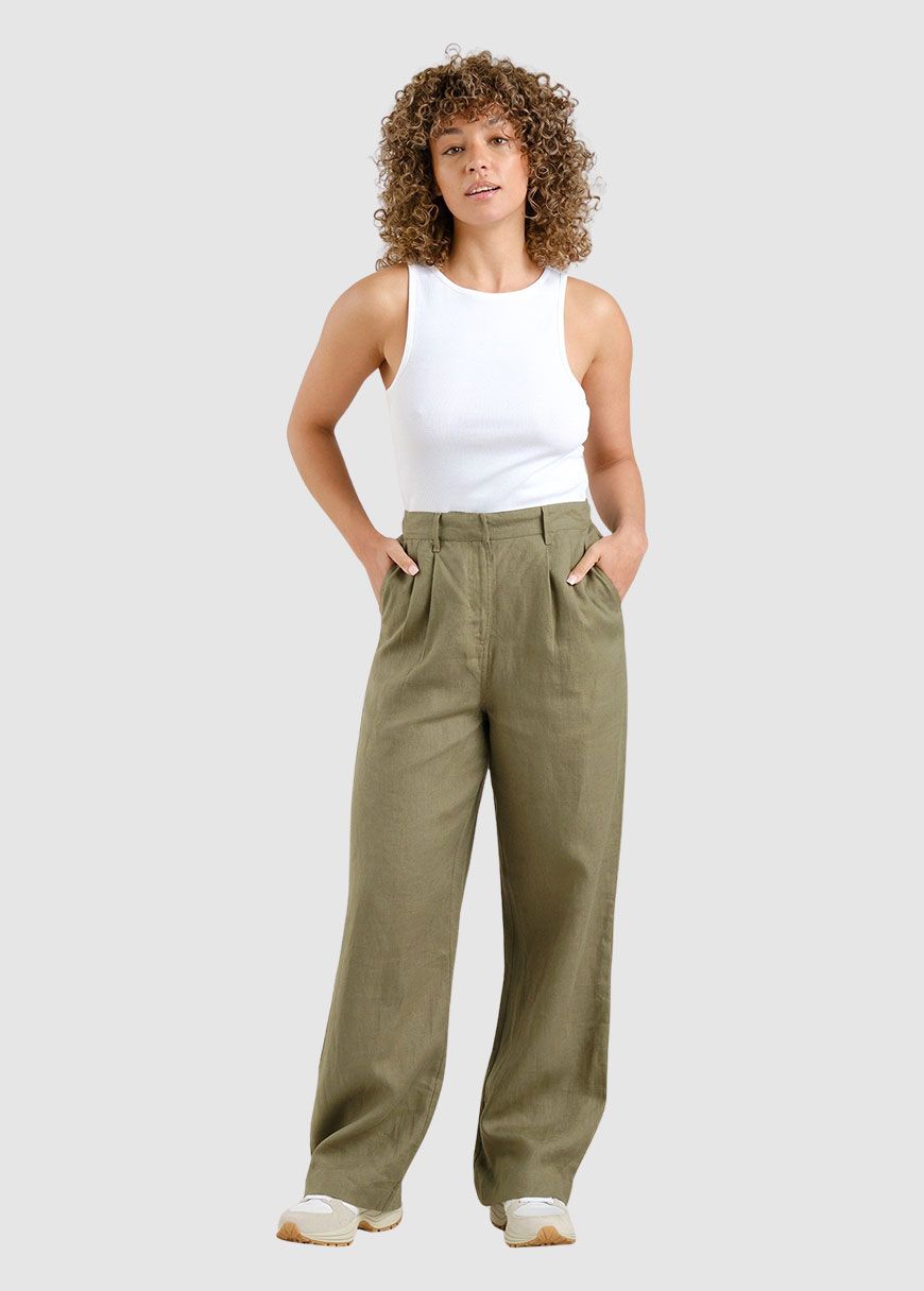 dedicated_pants_vickleby_linen_SS_25_DED_22696_Leaf_Green_2_df35cbba45 Pants Vickleby Linen