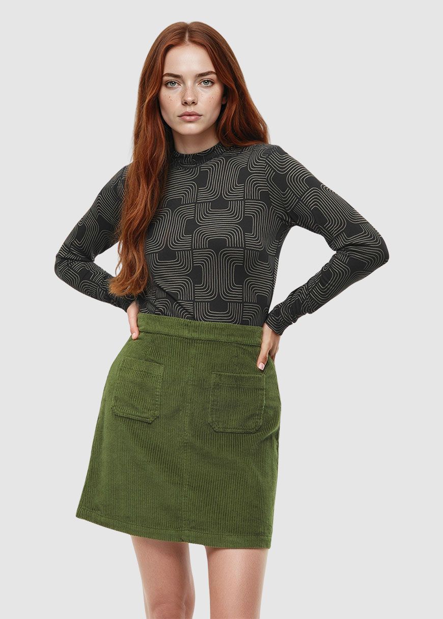 mademoiselle_yeye_wild_rib_mini_skirt_AW_25_YEYE_G52402_Green_1_16e0e83dab Wild Rib Mini Skirt