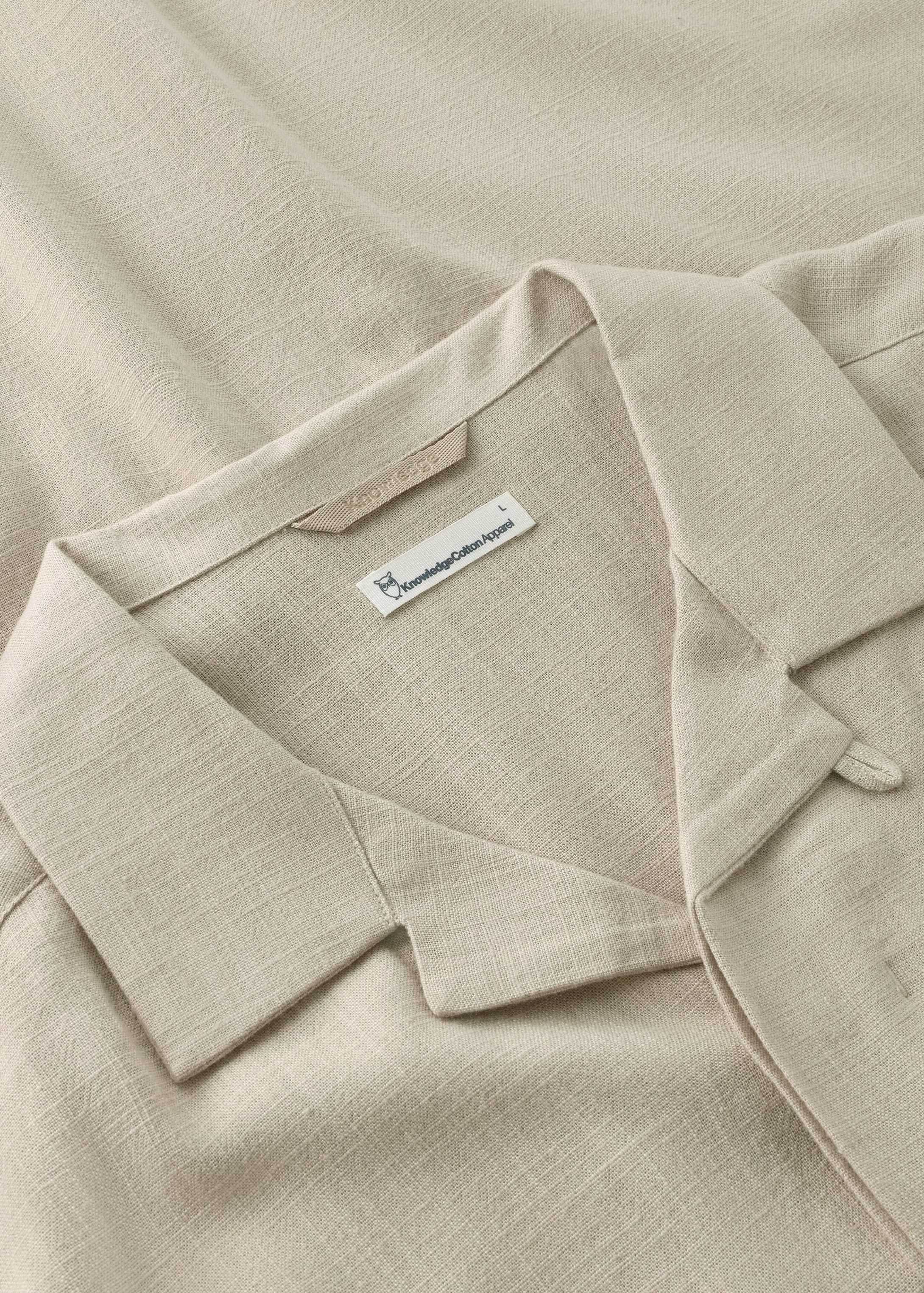 Moss Relaxed Linen-MIX Short Sleeve Shirt Light Feather Gray