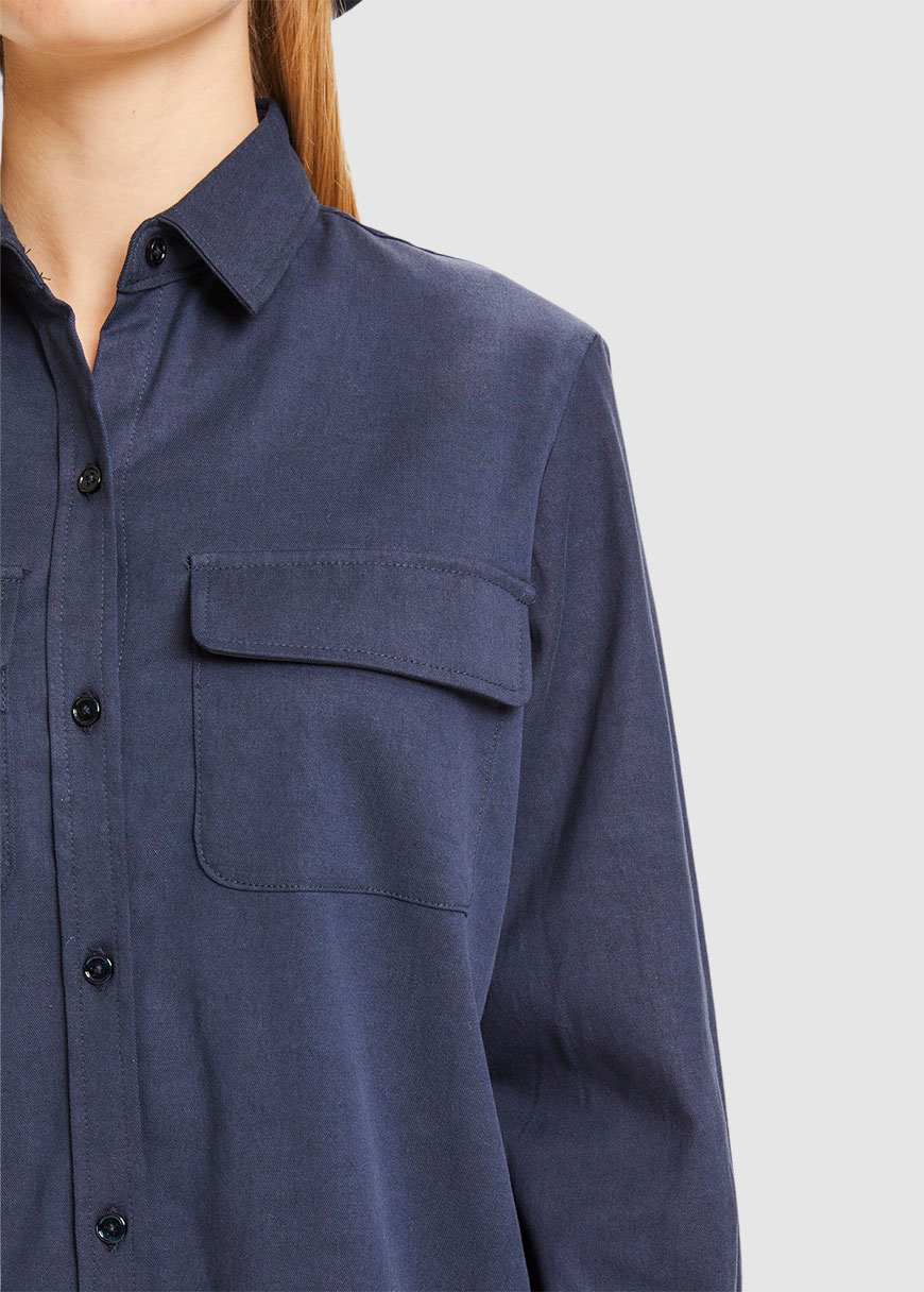 Juniper Tencel Patch Pockets Tencel Shirt Juniper Tencel Patch Pockets Tencel Shirt