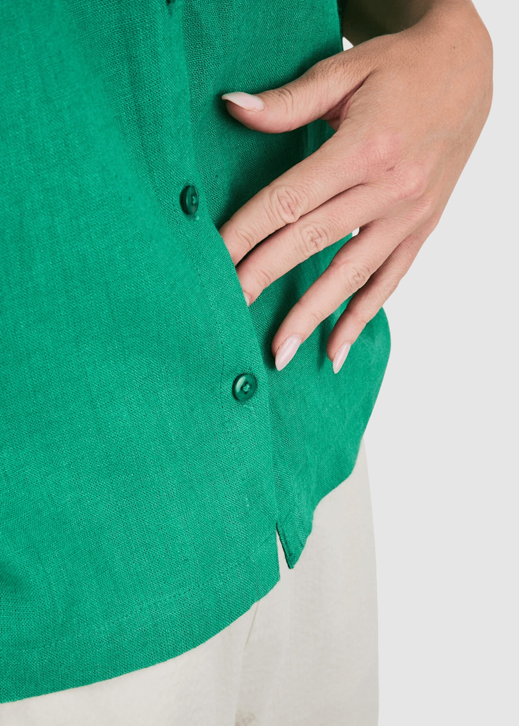 Boxy Squared Blouse Green Boxy Squared Blouse Green