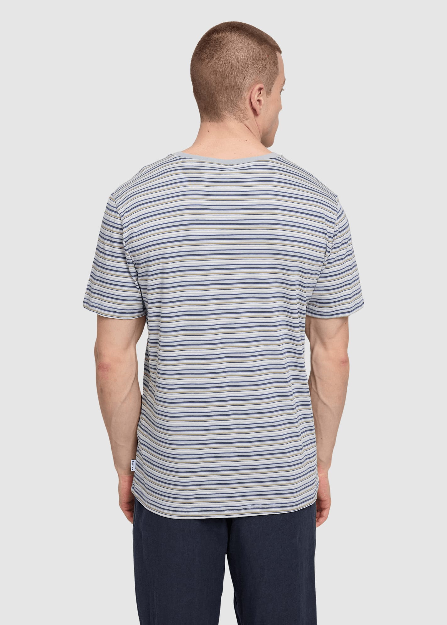 Retro Striped T-Shirt Ice Blue Multicolor