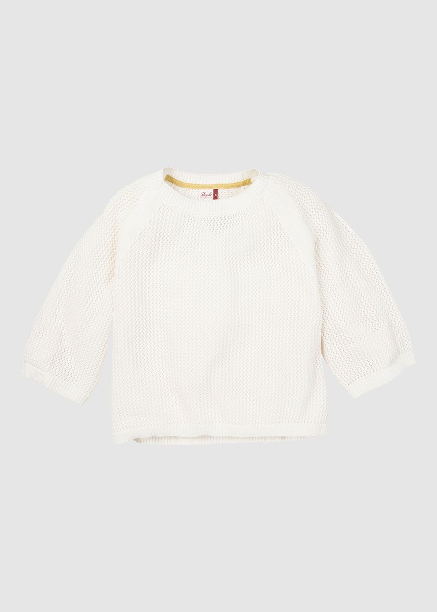Ajour Strickpullover Kurzarm