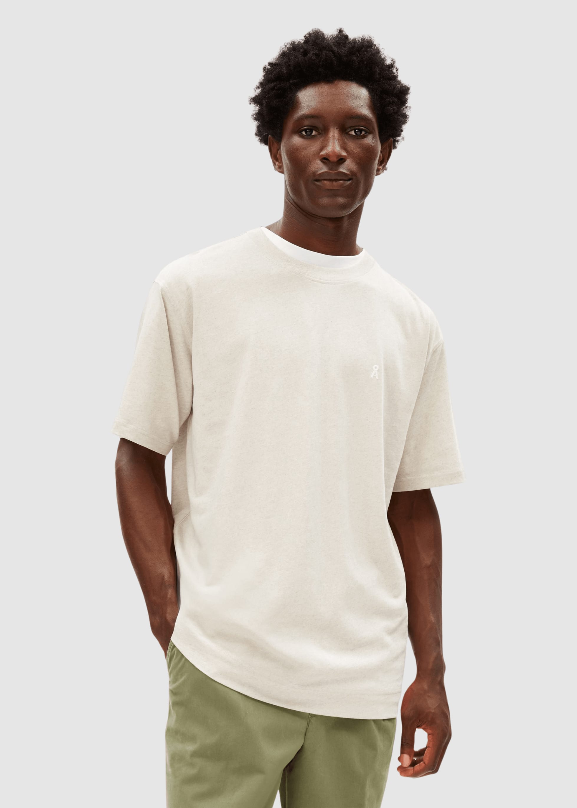 Maarkos Linen Blend T-Shirt Pure Maarkos Linen Blend T-Shirt Pure