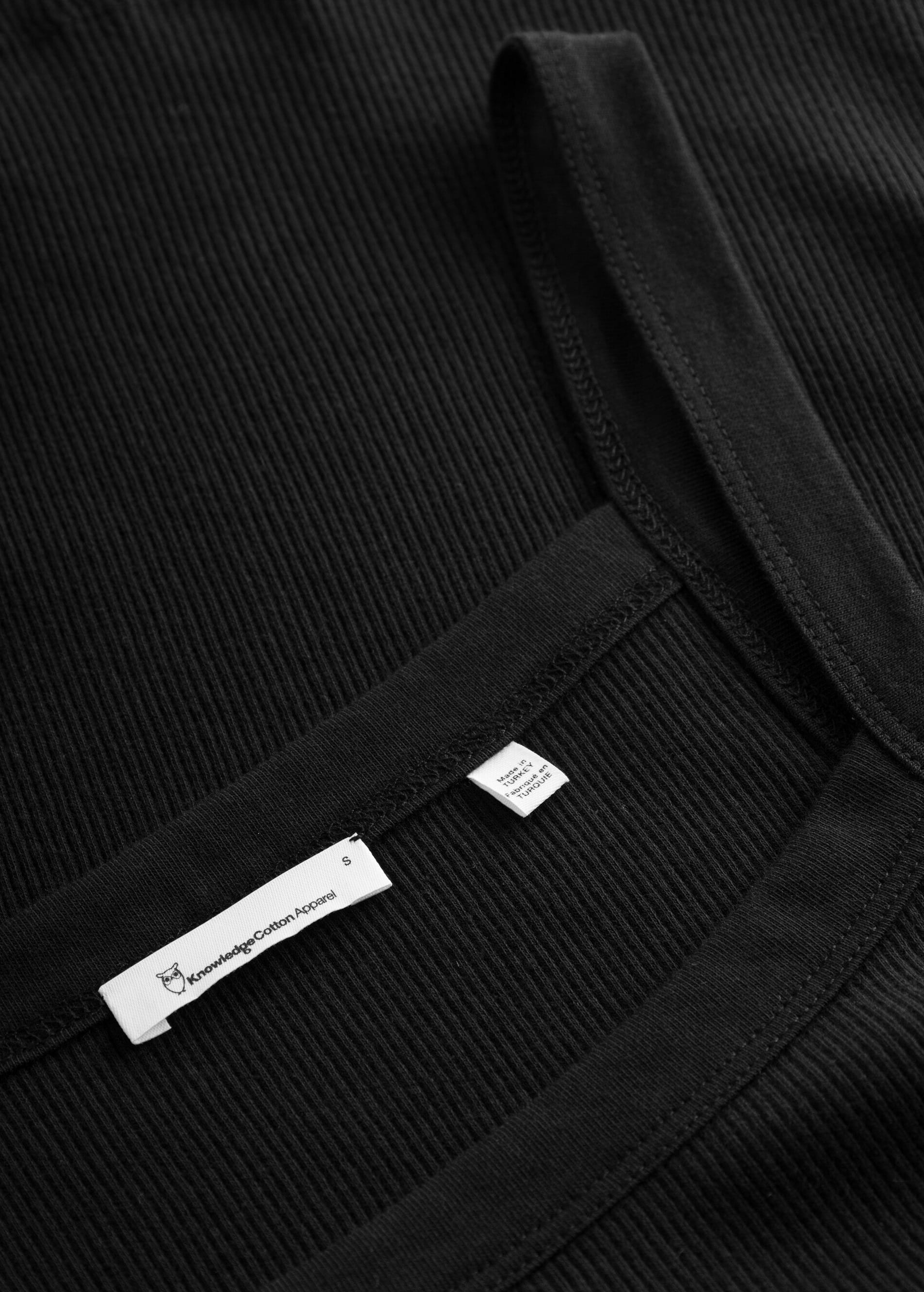 knowledge-cotton-apparel-rib-strap-top-black-jet-2.jpeg Rib Strap Top Black Jet