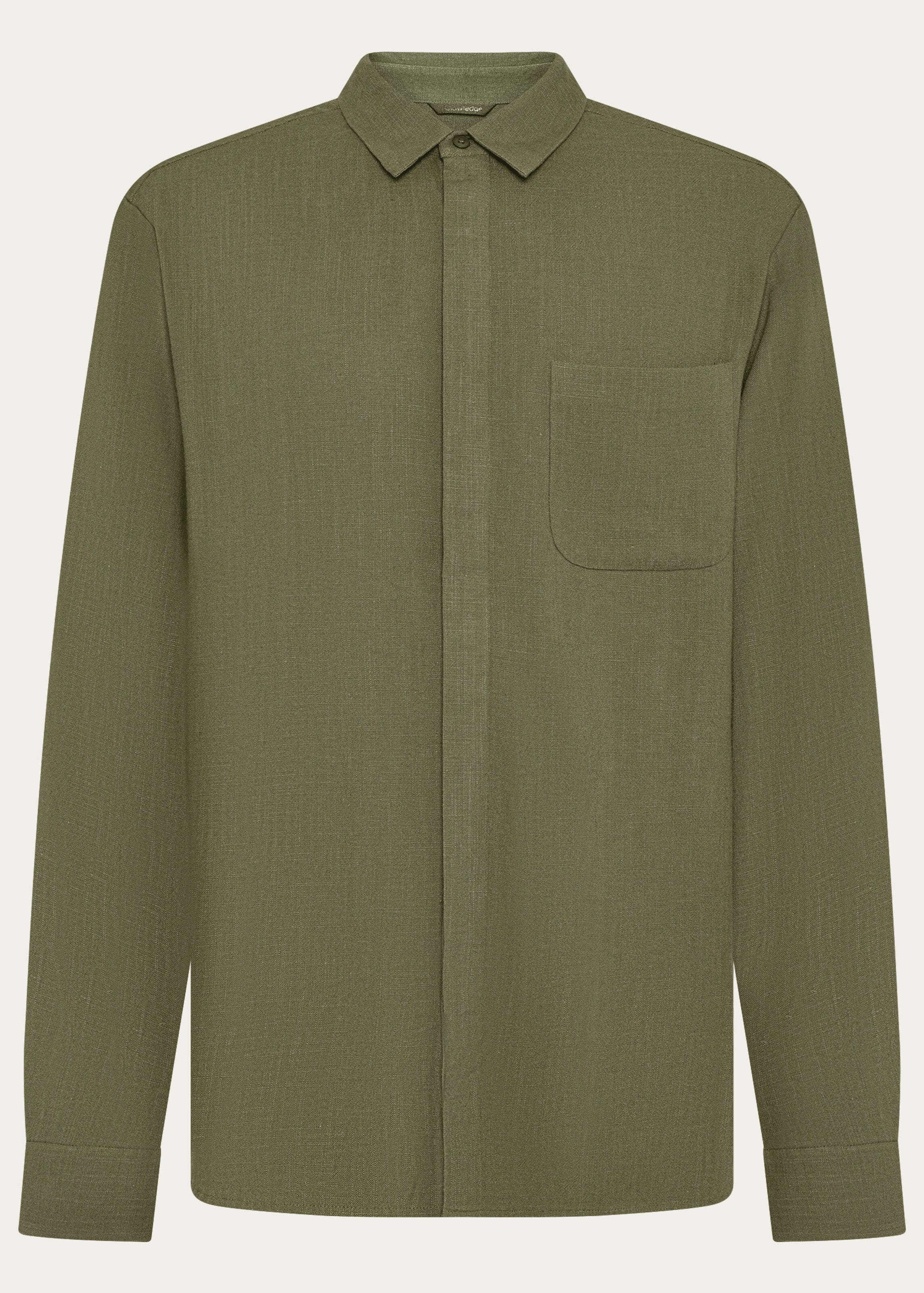 Linen-MIX Shirt Burned Olive Linen-MIX Shirt Burned Olive