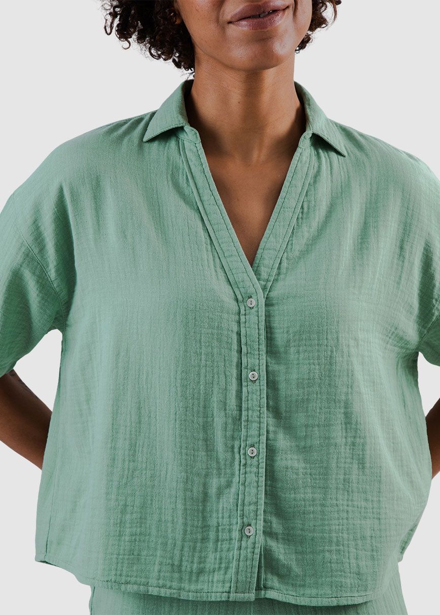 Bubble Cropped Blouse
