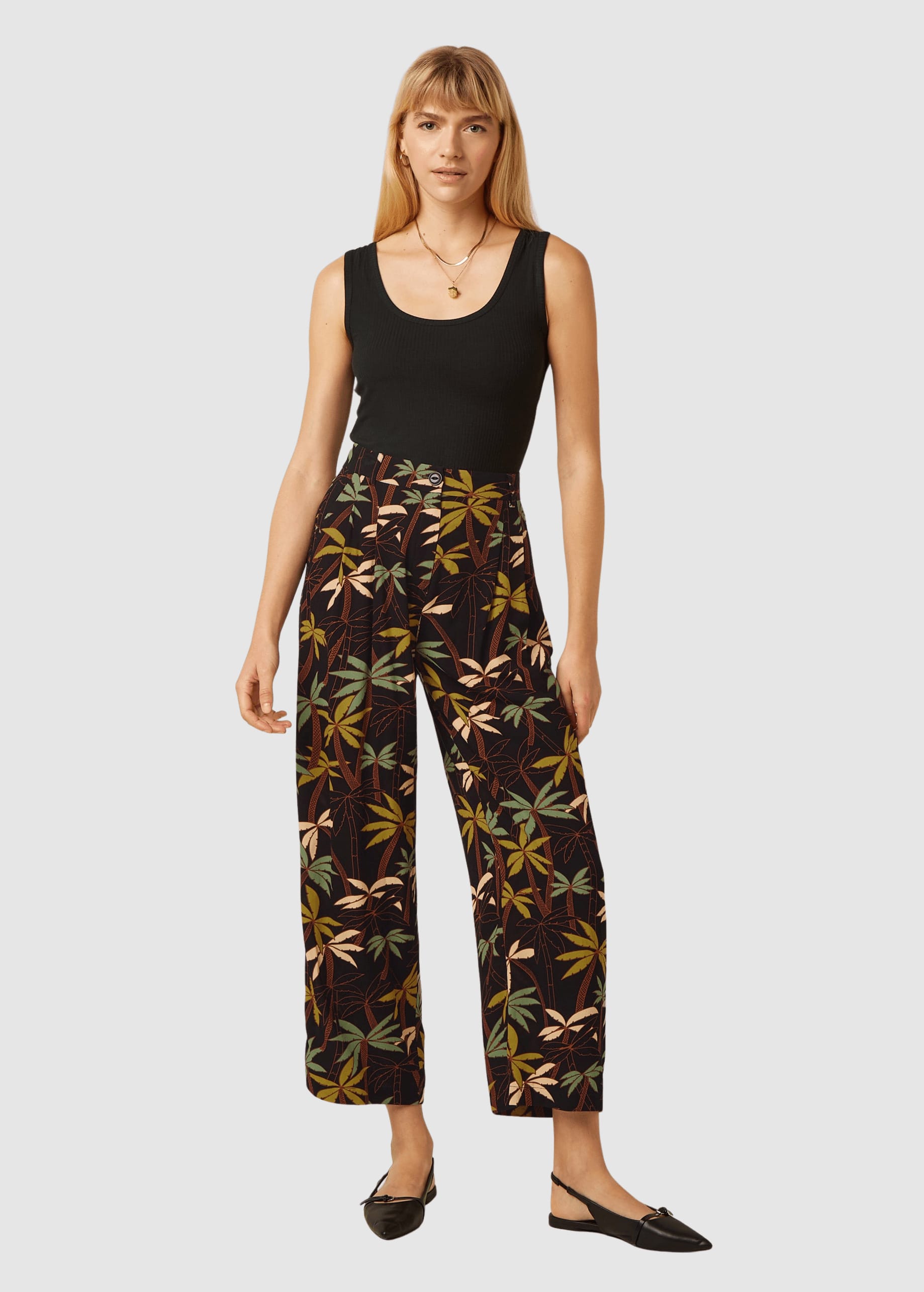 Brigitta Camisole Uni Rib Black